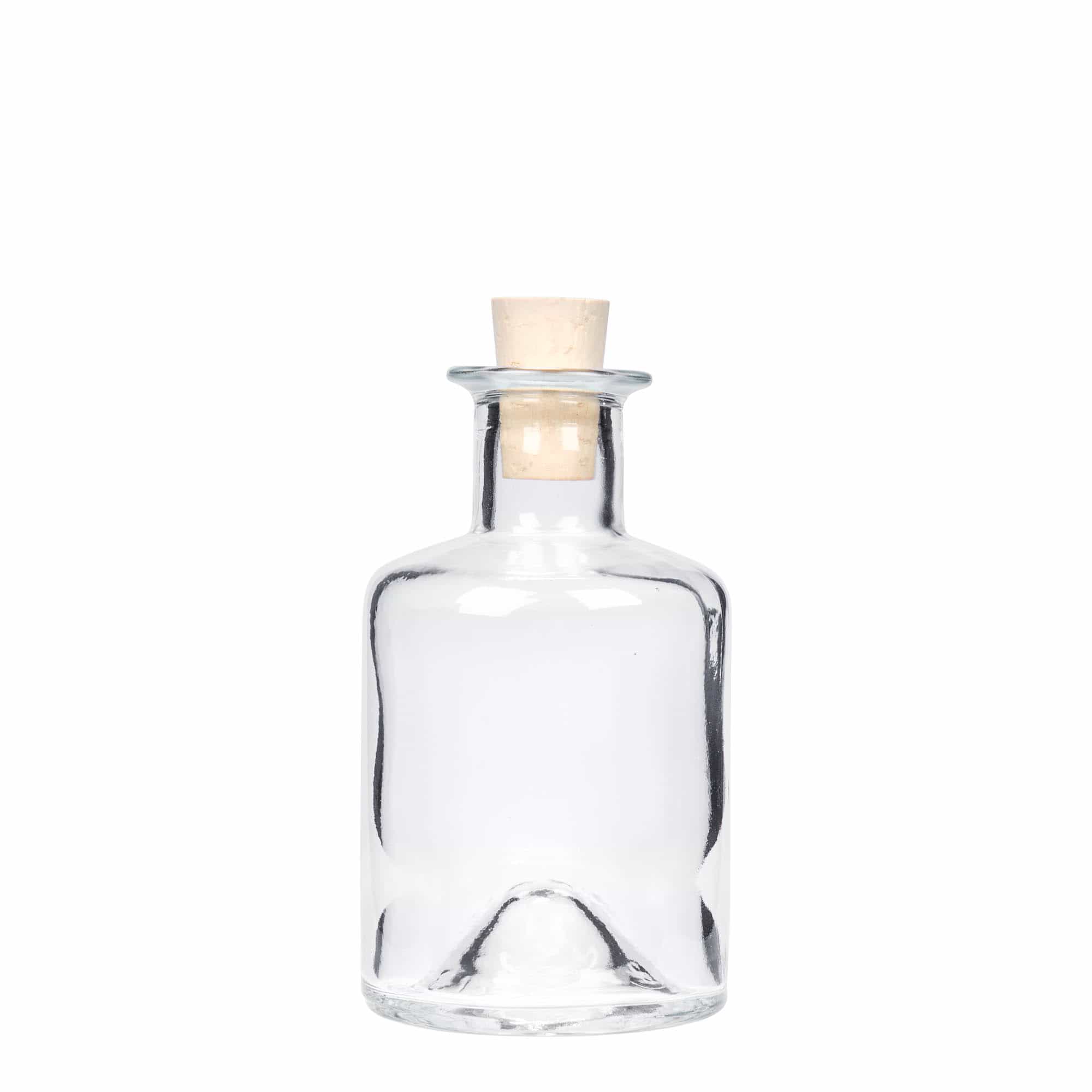 200 ml stiklinis butelis vaistininkui, anga: kamštis