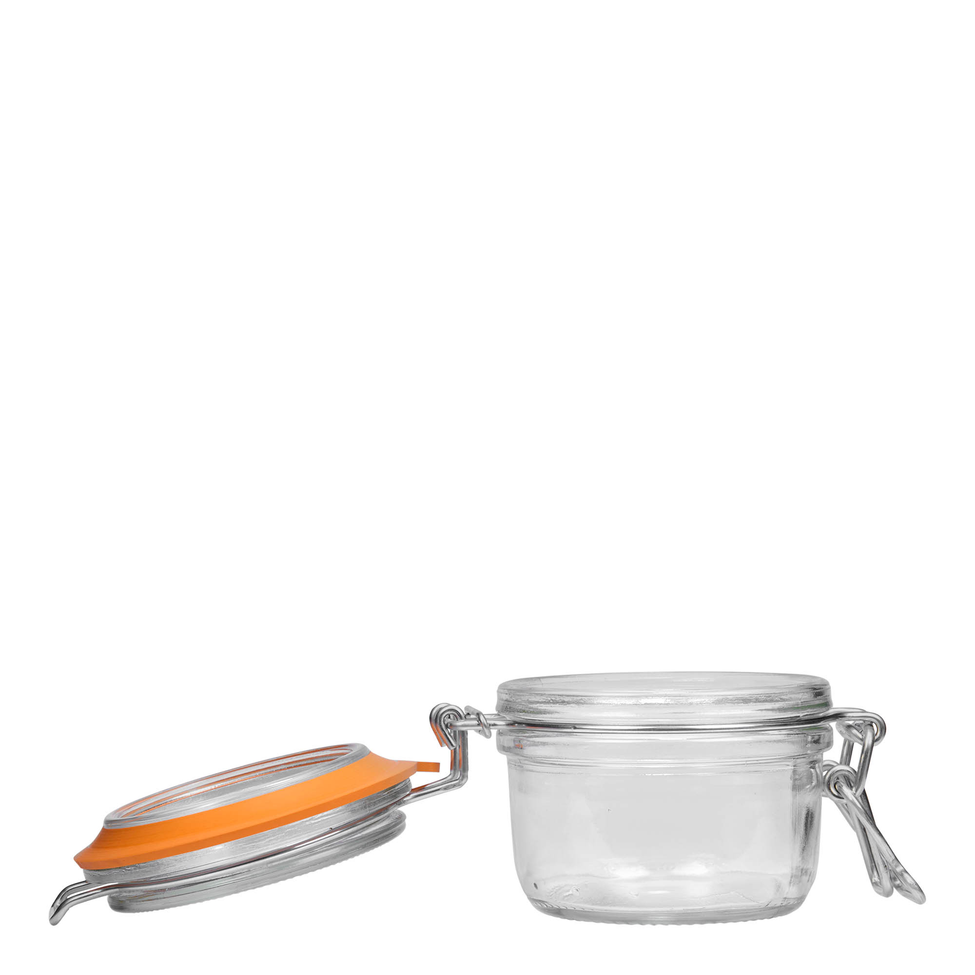 125 ml vielinio užsegimo stiklainis „Le Parfait Super Terrine“, anga: vielinio užsegimo dangtis