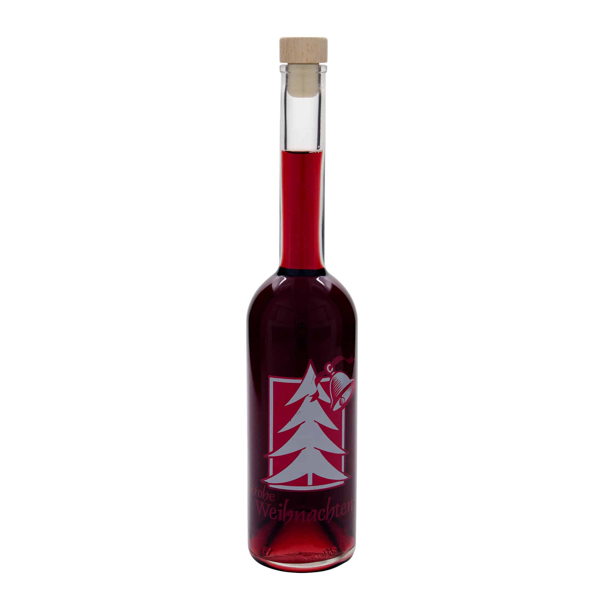 500 ml stiklinis butelis „Opera“, motyvas: Kalėdinis sveikinimas, anga: kamštis