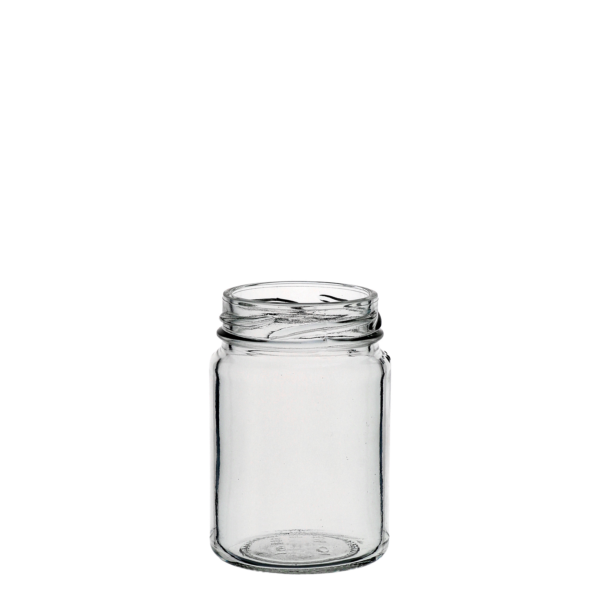 106 ml aukštas apvalus stiklas, anga: Twist-Off (TO 48)