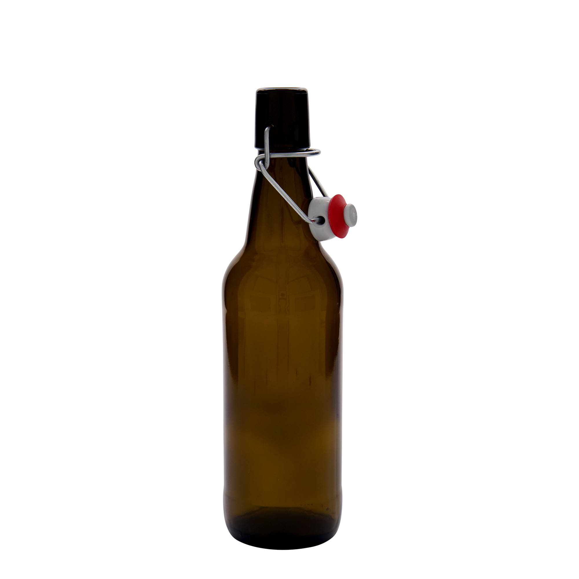 500 ml alaus butelis, stiklas, rudas, kamštis: užsegamas užraktas