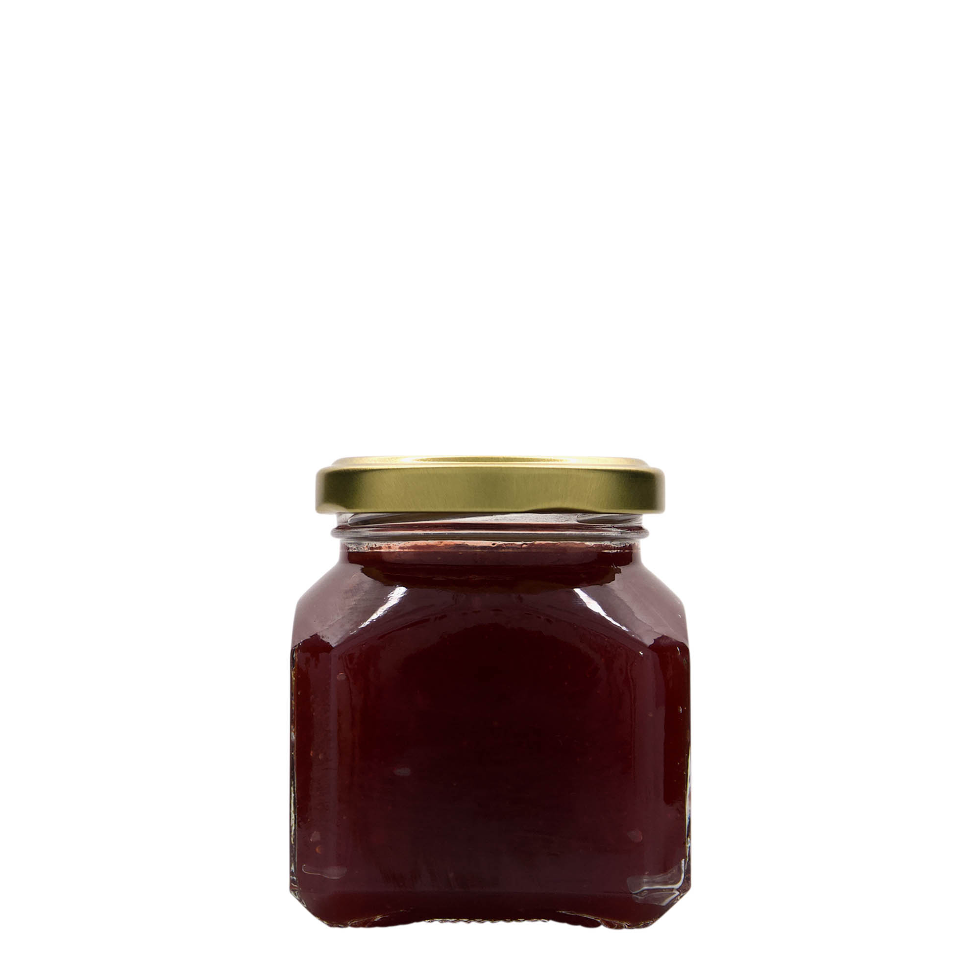 212 ml keturkampis stiklainis „Milanas“, atidarymas: sukamas dangtelis (TO 58)