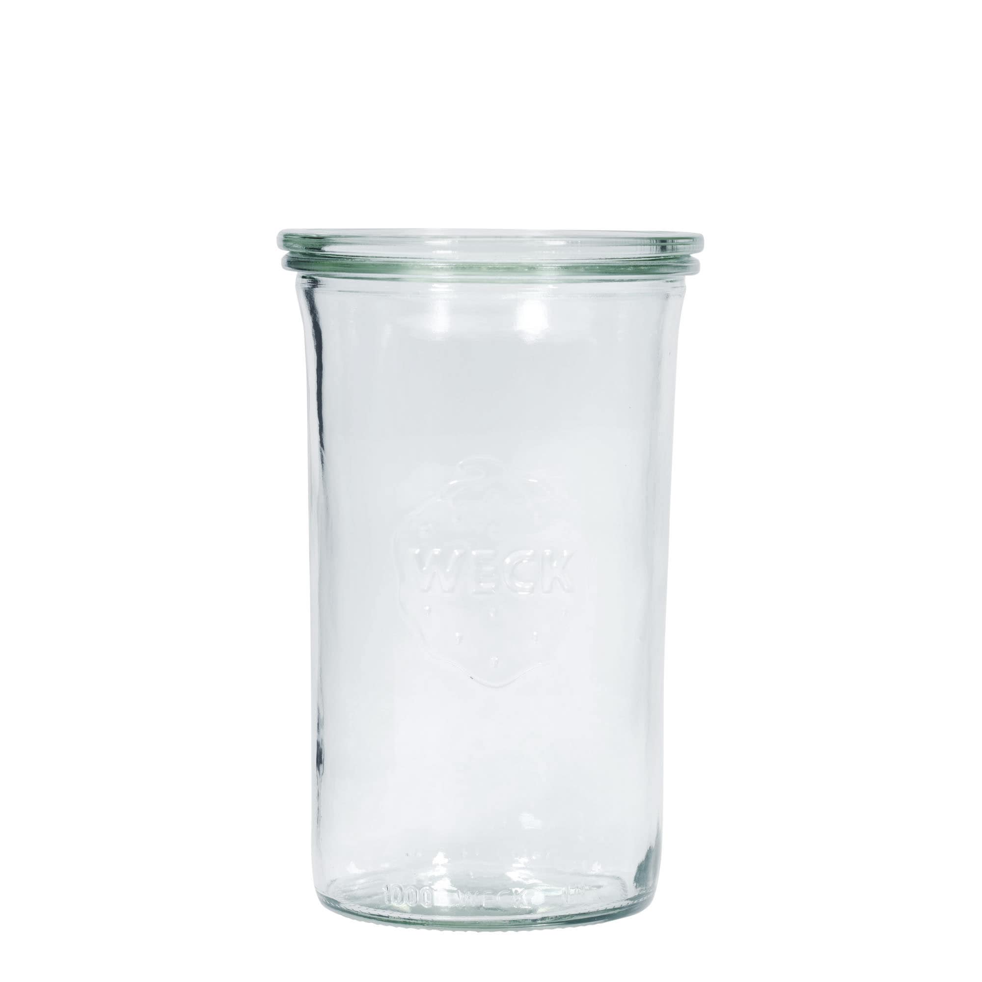 1.000 ml WECK apverčiamas stiklainis #, burna: apvali kraštinė
