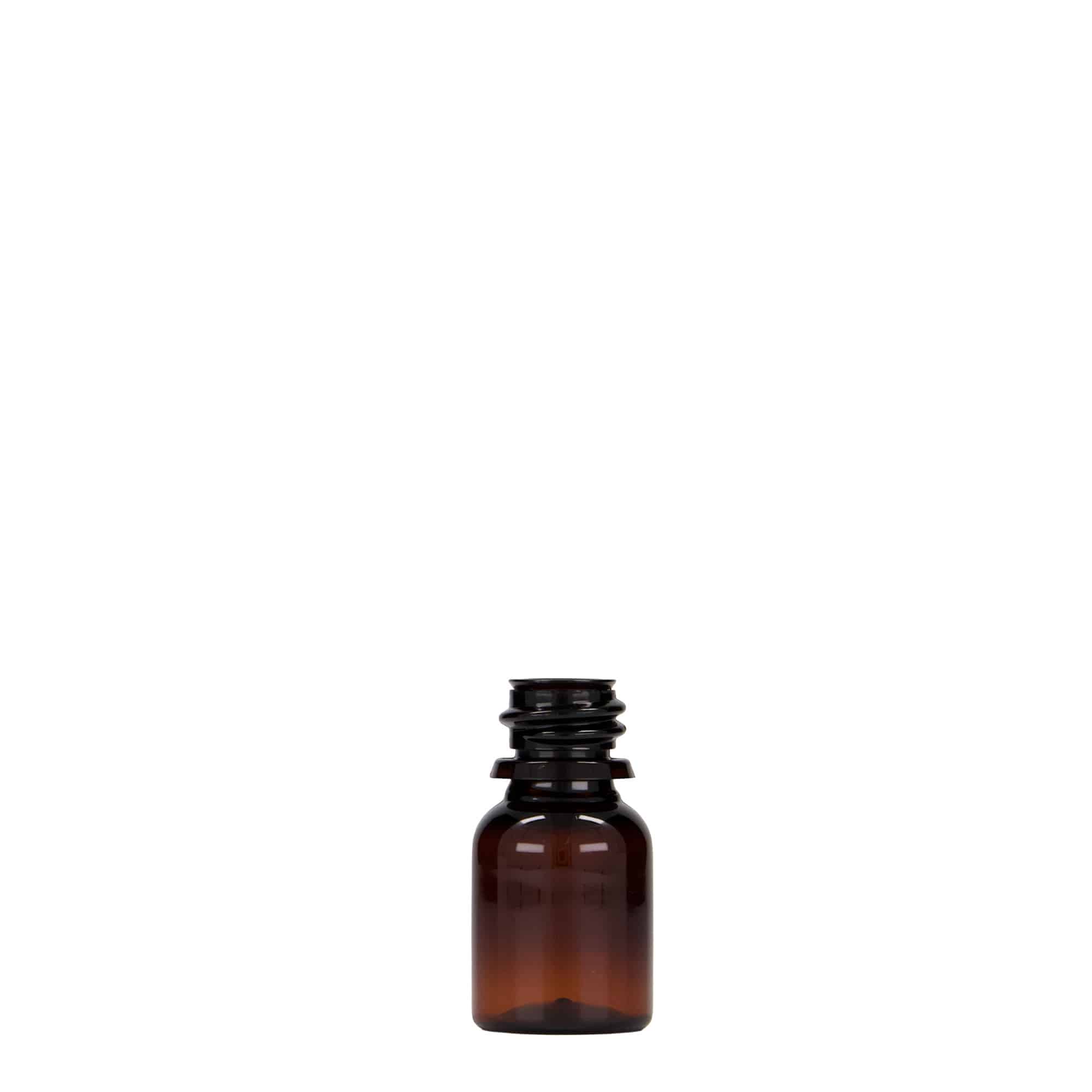 10 ml PET medicininis buteliukas „Easy Living“, rudas, plastikas, anga: DIN 18 10 ml PET medicininis buteliukas „Easy Living“, rudas, plastikas, anga: DIN 18