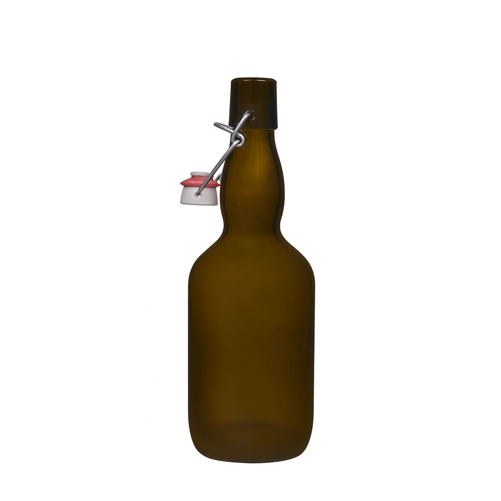 500 ml alaus butelis su kakleliu, stiklas, senam žalia spalva, atidarymas: užsegamas užraktas 500 ml alaus butelis su kakleliu, stiklas, senam žalia spalva, atidarymas: užsegamas užraktas
