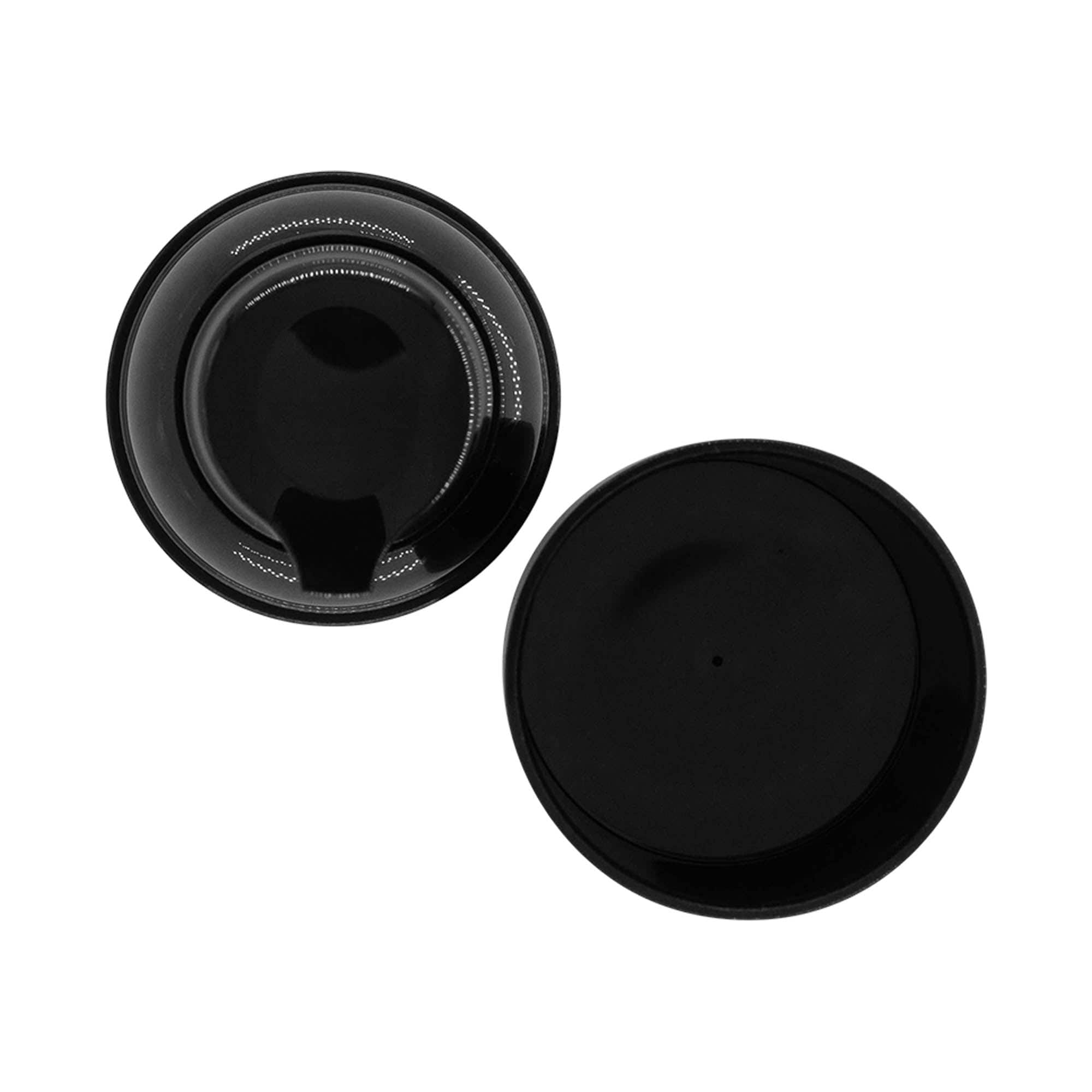 Airless dozatoriaus pompos galvutė „Mezzo“, tipas D, PP plastikas, juoda su juodu dangteliu