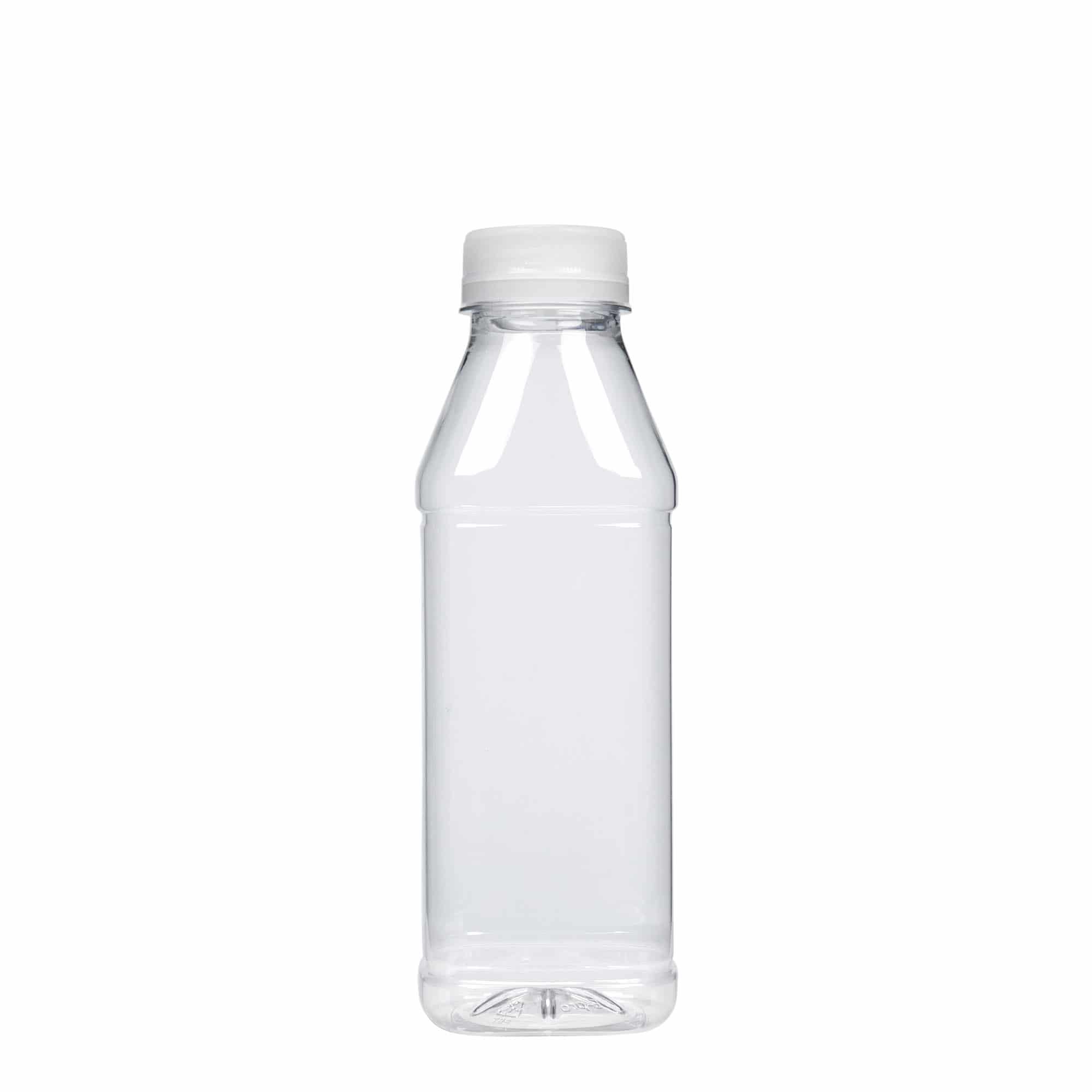 500 ml PET butelis „Milk and Juice Carré“, kvadratinis, plastikas, anga: 38 mm