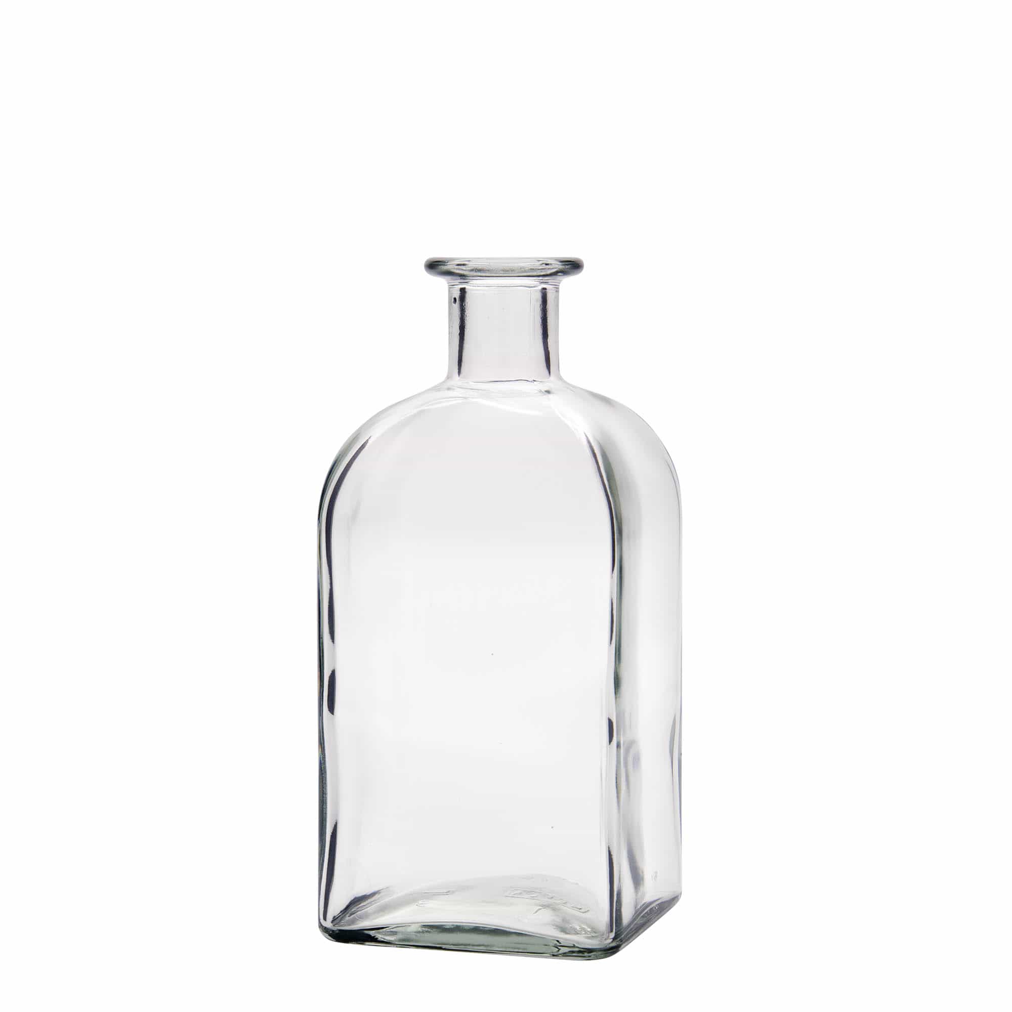 500 ml stiklinis butelis Apotheker Carré, kvadratinis, anga: kamštis