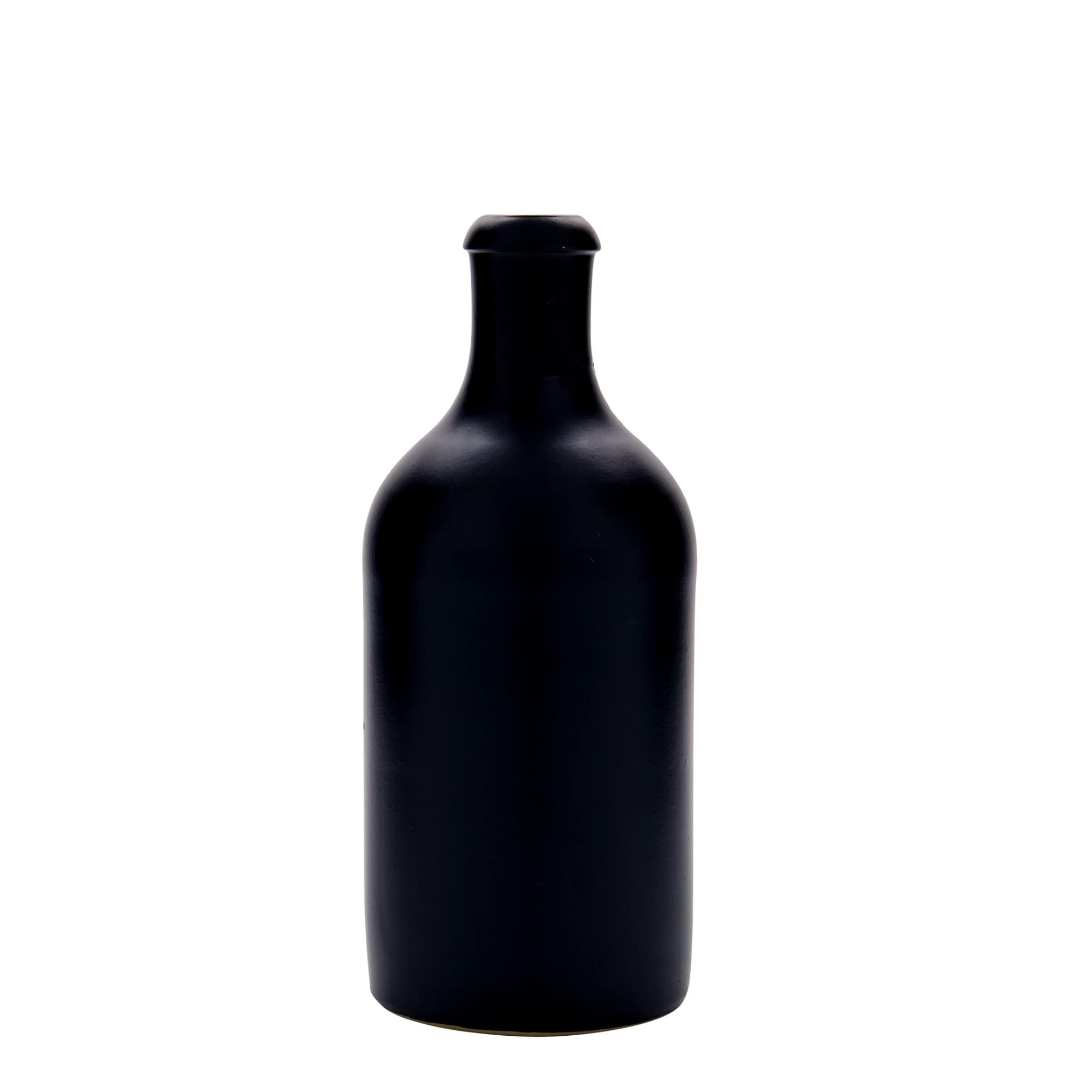500 ml molinis ąsotis, keraminis, juodas, burna: užsegamas lankeliu