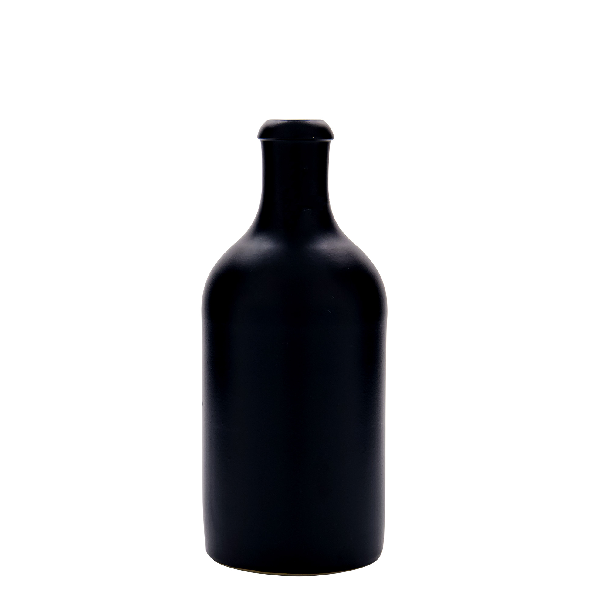 500 ml molinis ąsotis, keraminis, juodas, burna: užsegamas lankeliu