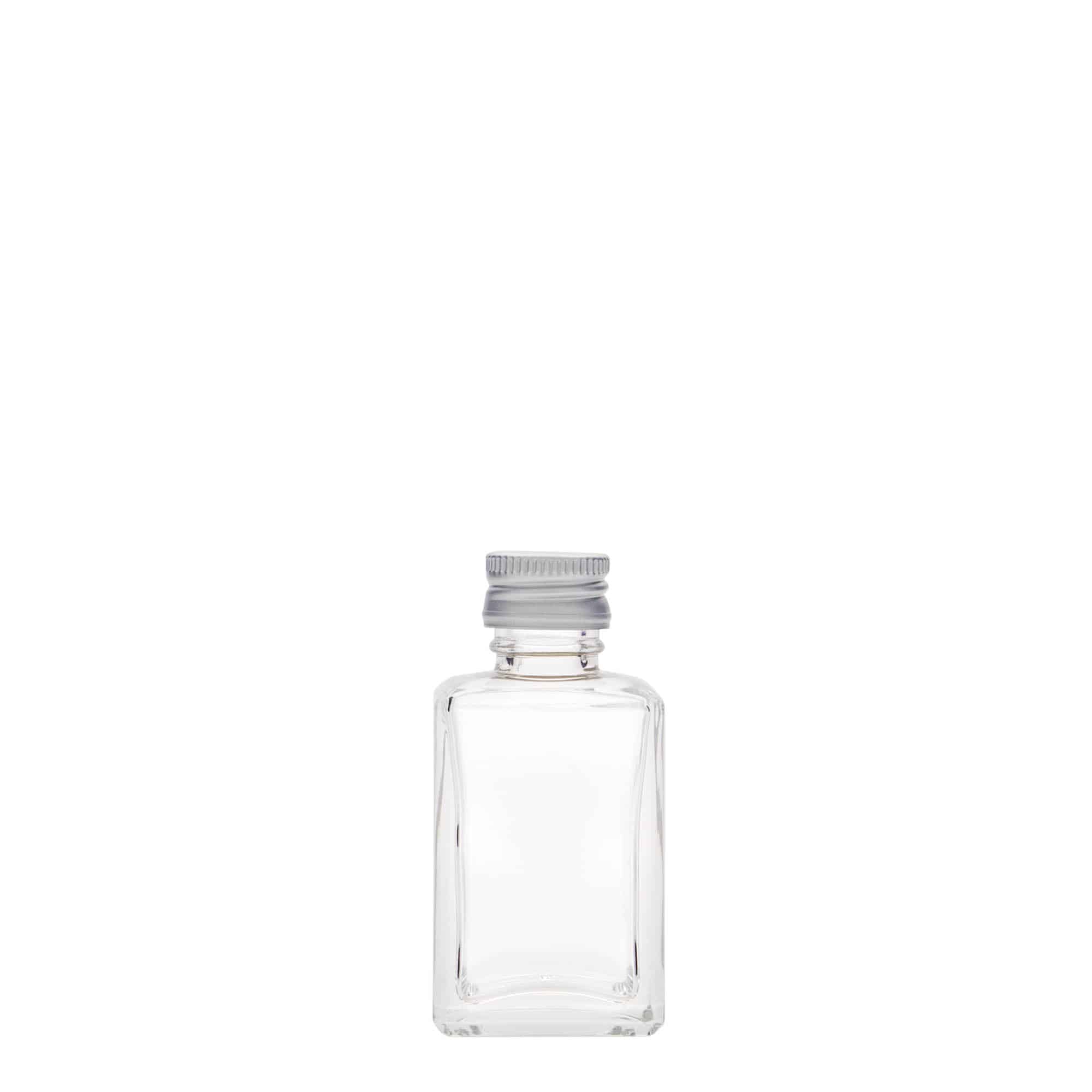 30 ml stiklinis buteliukas „Tamme“, kvadratinis, anga: PP 18
