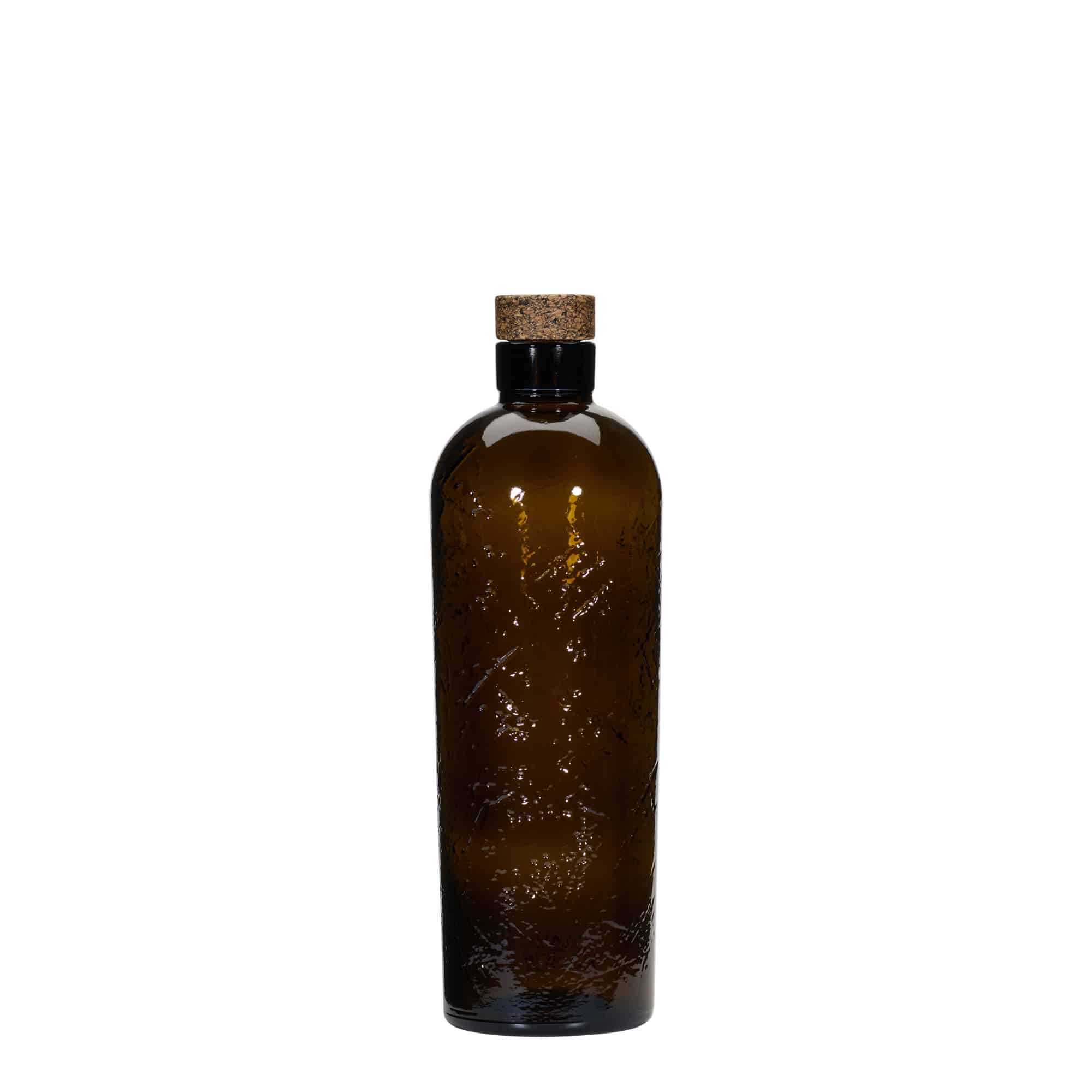 700 ml Wildly Crafted stiklinis butelis „Natural“, rudos spalvos, kamštis