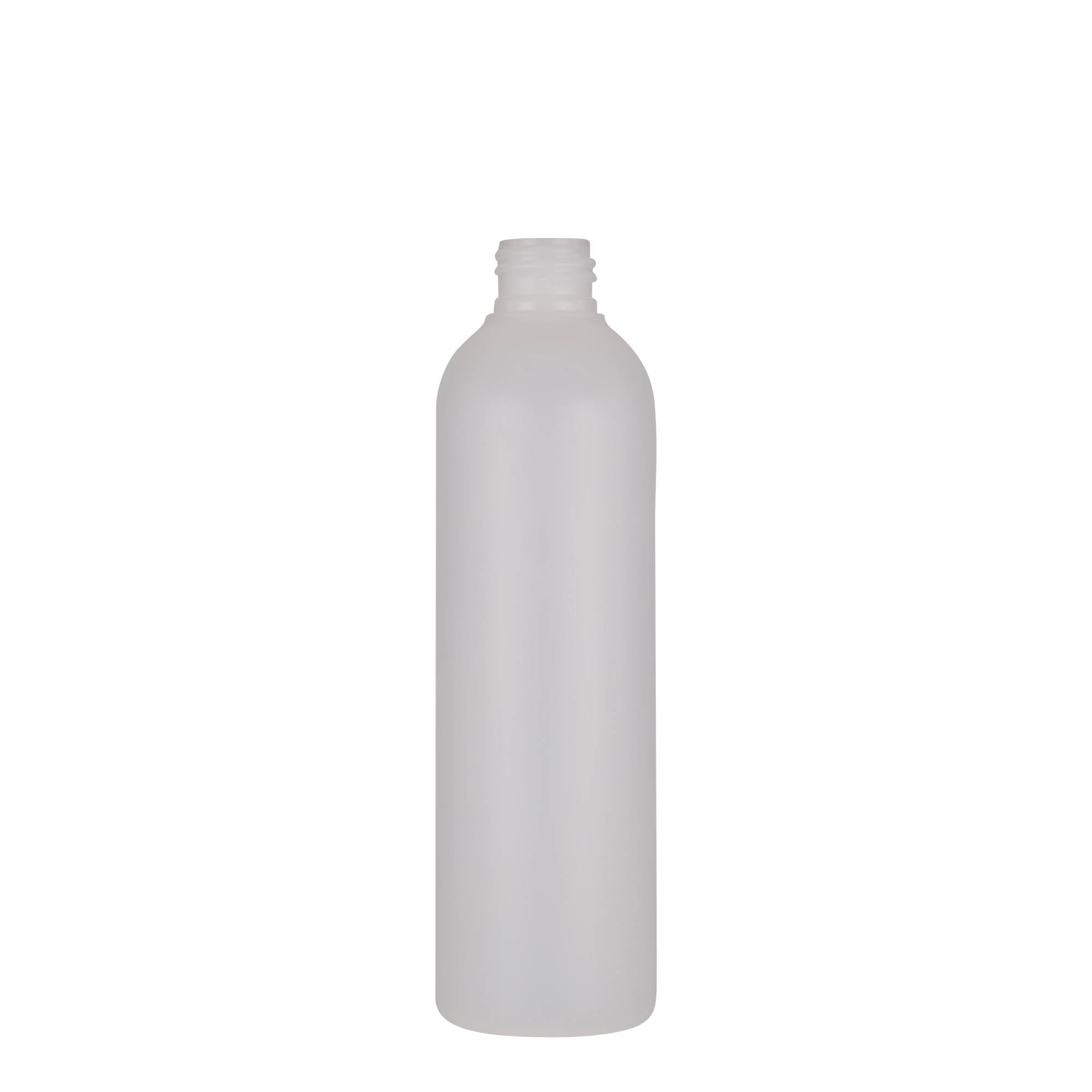 250 ml plastikinis buteliukas „Tuffy“, HDPE, natūralios spalvos, kaklelis: 24/410