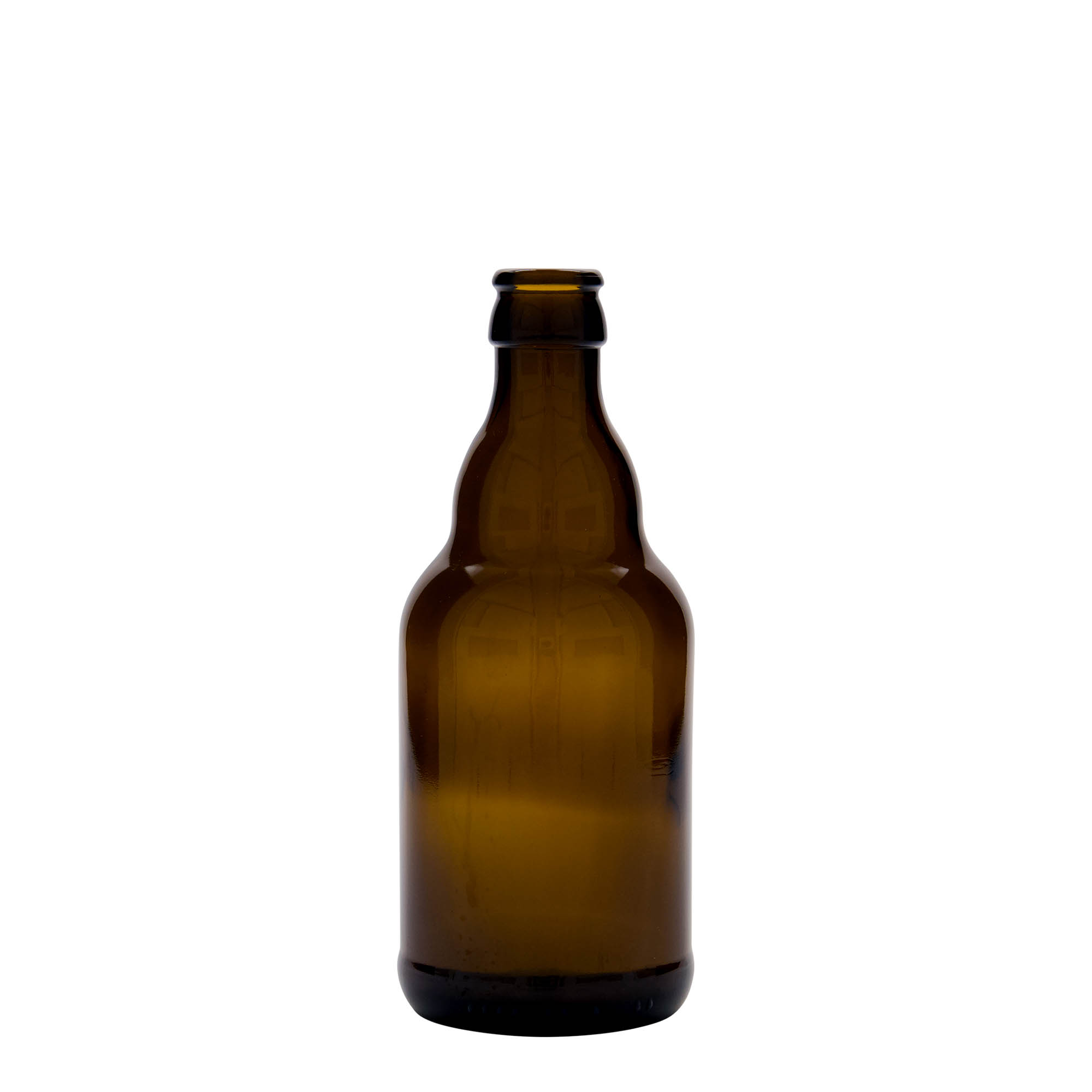 330 ml alaus butelis „Steinie“, stiklas, rudas, anga: kronkorkas 330 ml alaus butelis „Steinie“, stiklas, rudas, anga: kronkorkas