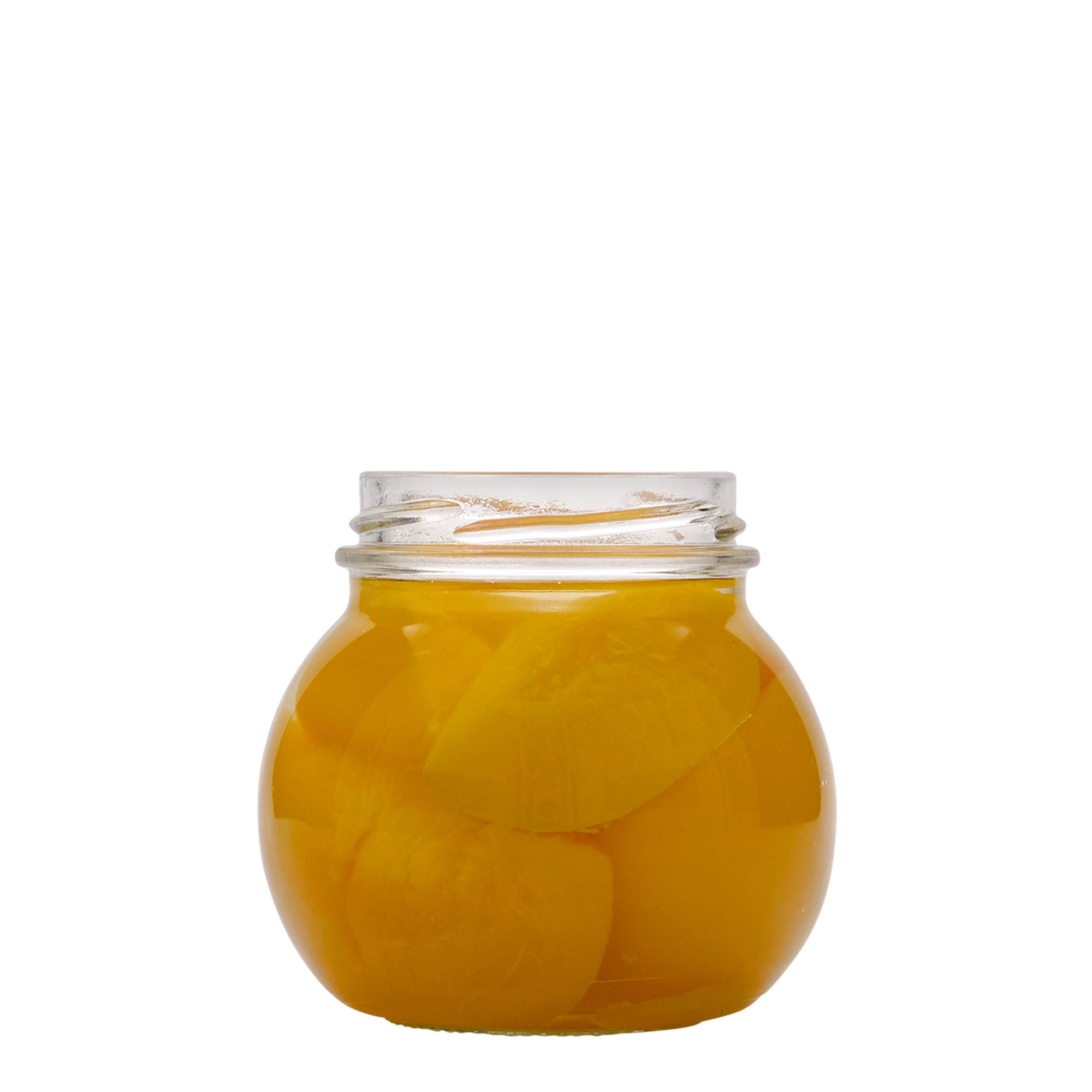314 ml rutulinis stiklainis, anga: sukamas dangtelis (TO 63)
