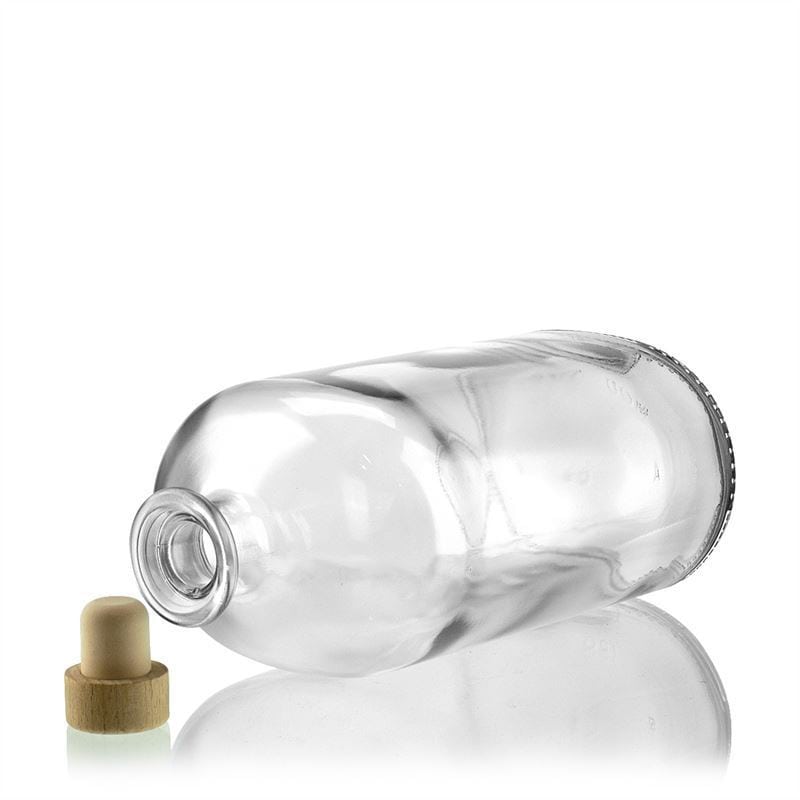 1.000 ml stiklinis butelis „Dundee“, ovalus, anga: kamštis
