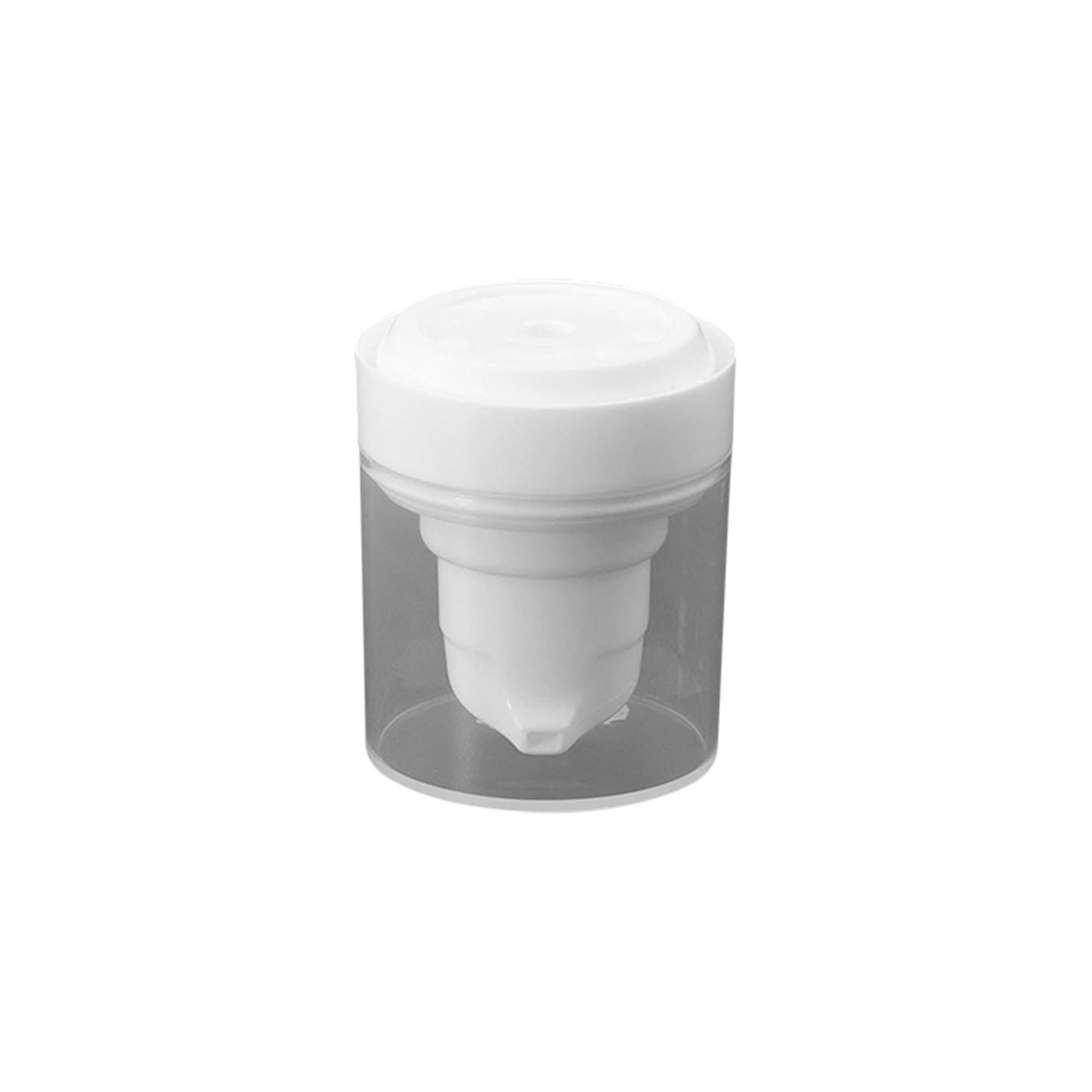 Airless dozatoriaus pompos galvutė „Micro“, PP plastikas, balta Airless dozatoriaus pompos galvutė „Micro“, PP plastikas, balta