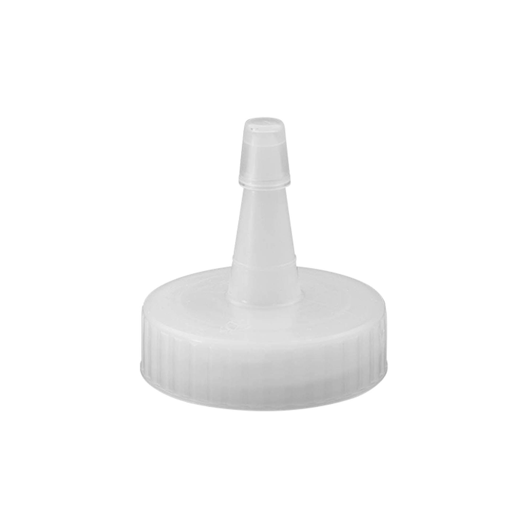Varžtinis uždarymas su purškimo antgaliu, PP plastikas, baltas, skirta angai: 38/400