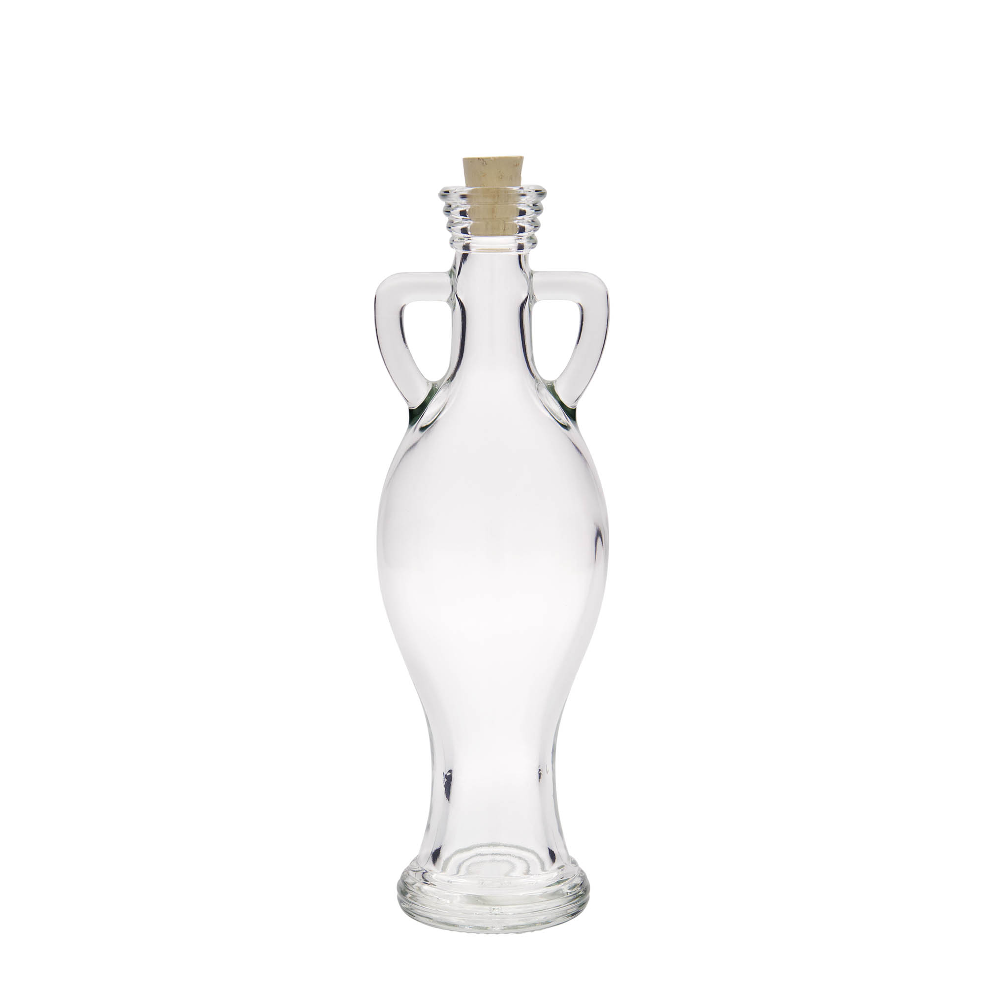 200 ml stiklinis butelis „Amfora“, burna: kamštis 200 ml stiklinis butelis „Amfora“, burna: kamštis