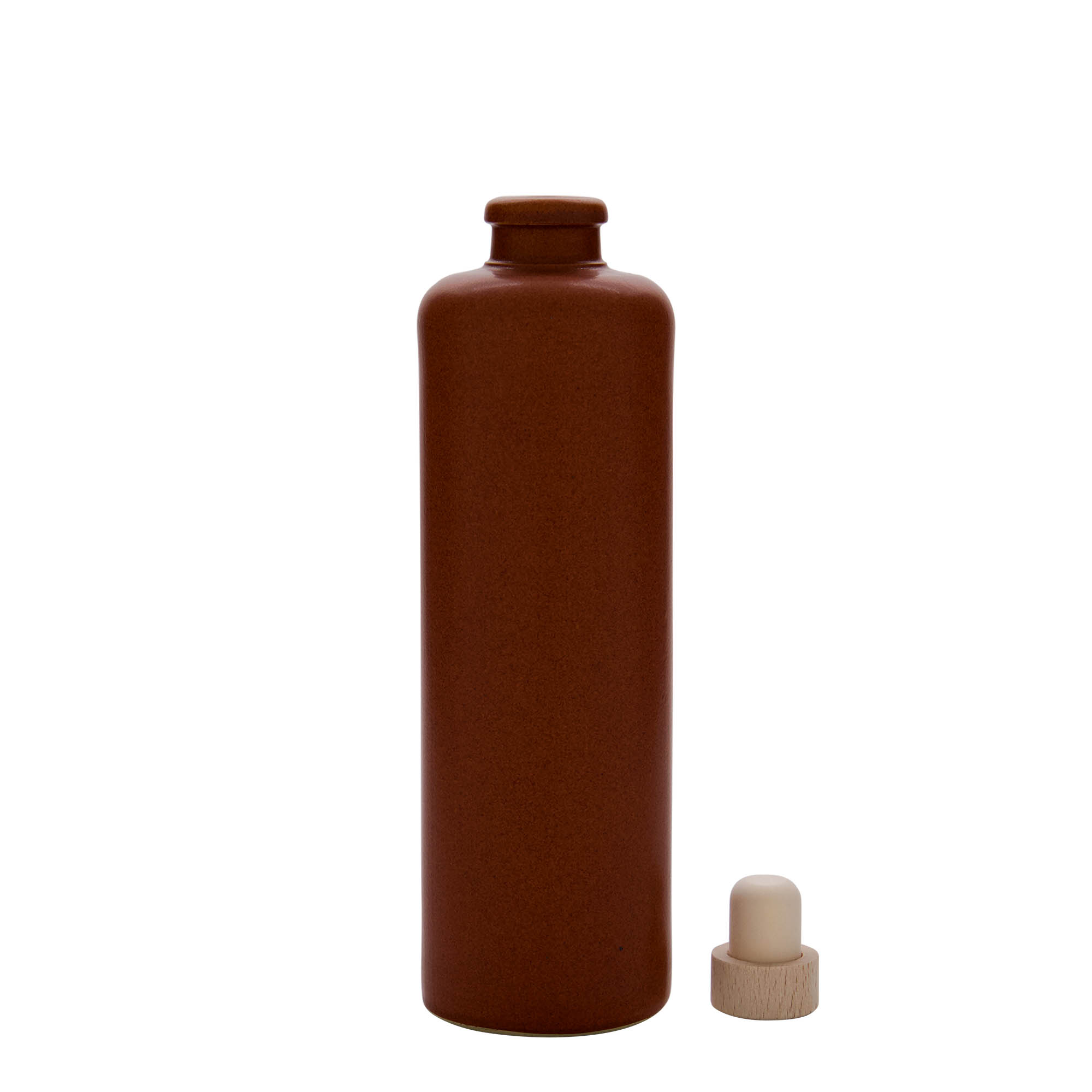 500 ml molinis ąsotis, akmens masė, raudonai rudas, burna: kamštis 500 ml molinis ąsotis, akmens masė, raudonai rudas, burna: kamštis