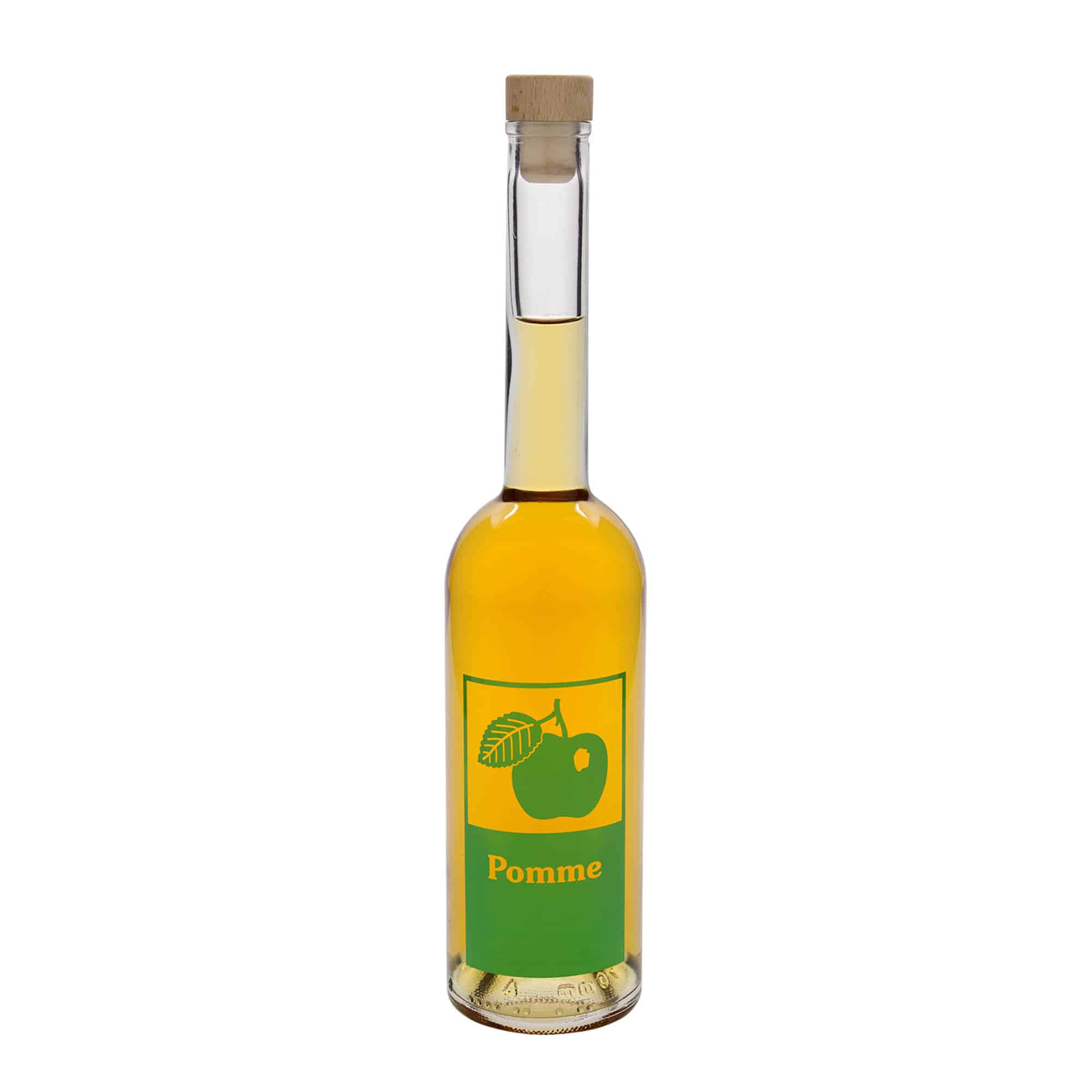 500 ml stiklinis butelis „Opera“, motyvas: obuolys, kamštis: kamštis 500 ml stiklinis butelis „Opera“, motyvas: obuolys, kamštis: kamštis