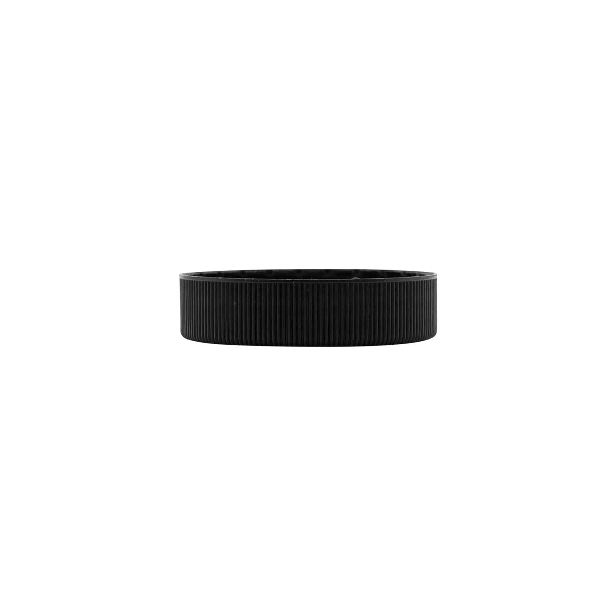 Varžtinis uždarymas su EPE įdėklu, PP plastikas, juodas, skirtas angai: DIN 60