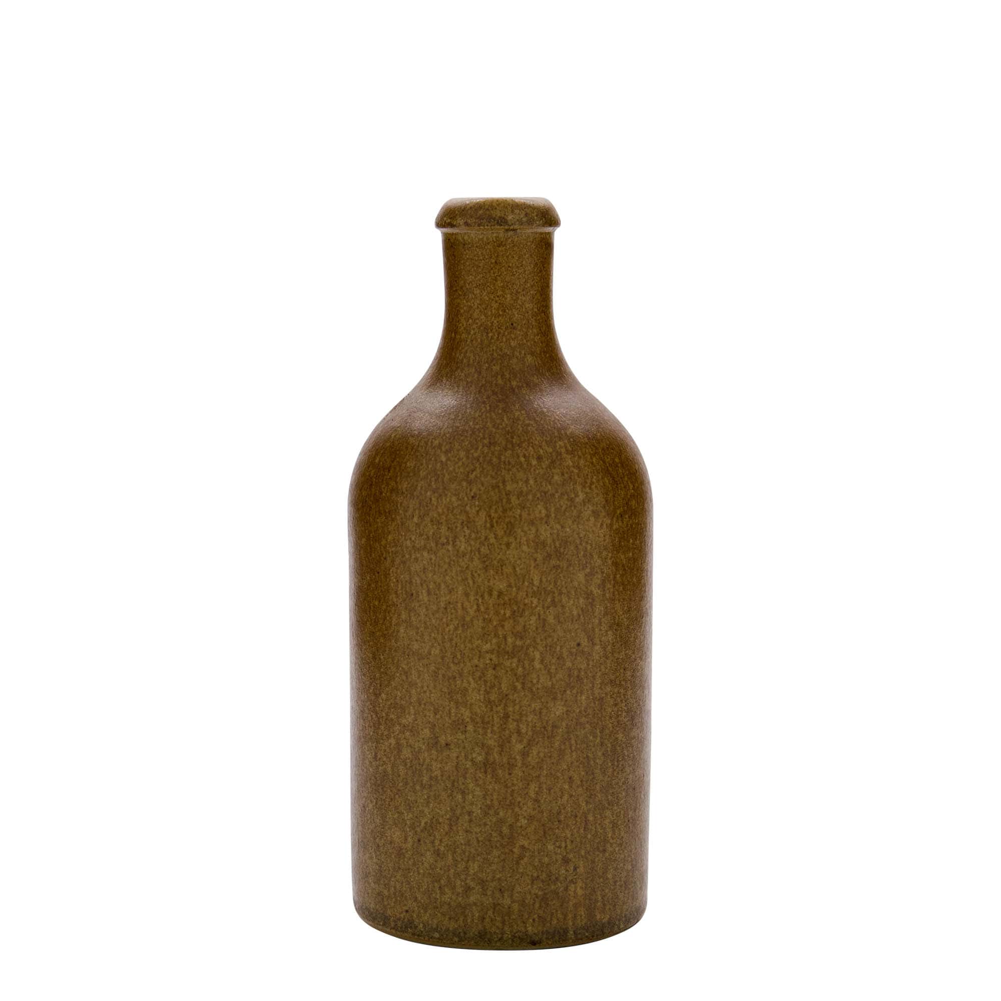 500 ml molinis ąsotis, keraminis, rudas-kristalinis, anga: kamštis