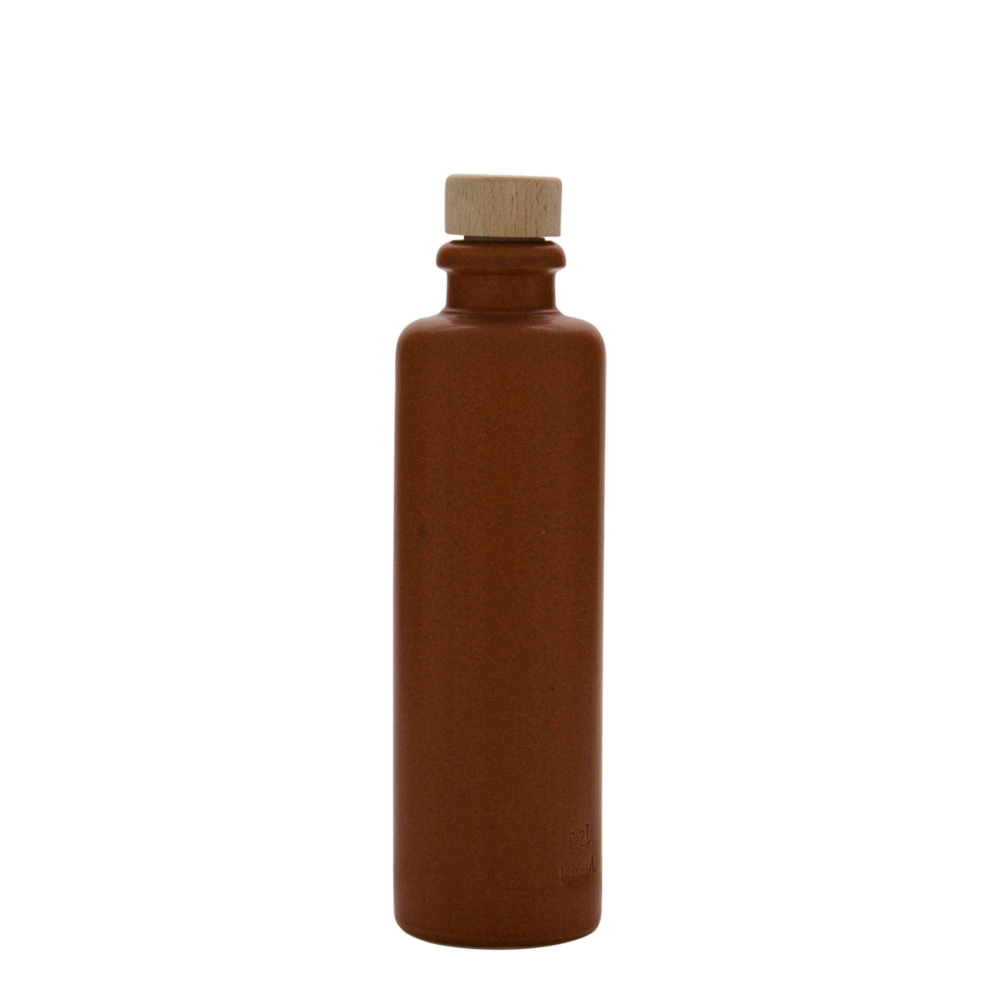 200 ml molinis ąsotis, akmens masė, raudonai rudas, burna: kamštis 200 ml molinis ąsotis, akmens masė, raudonai rudas, burna: kamštis