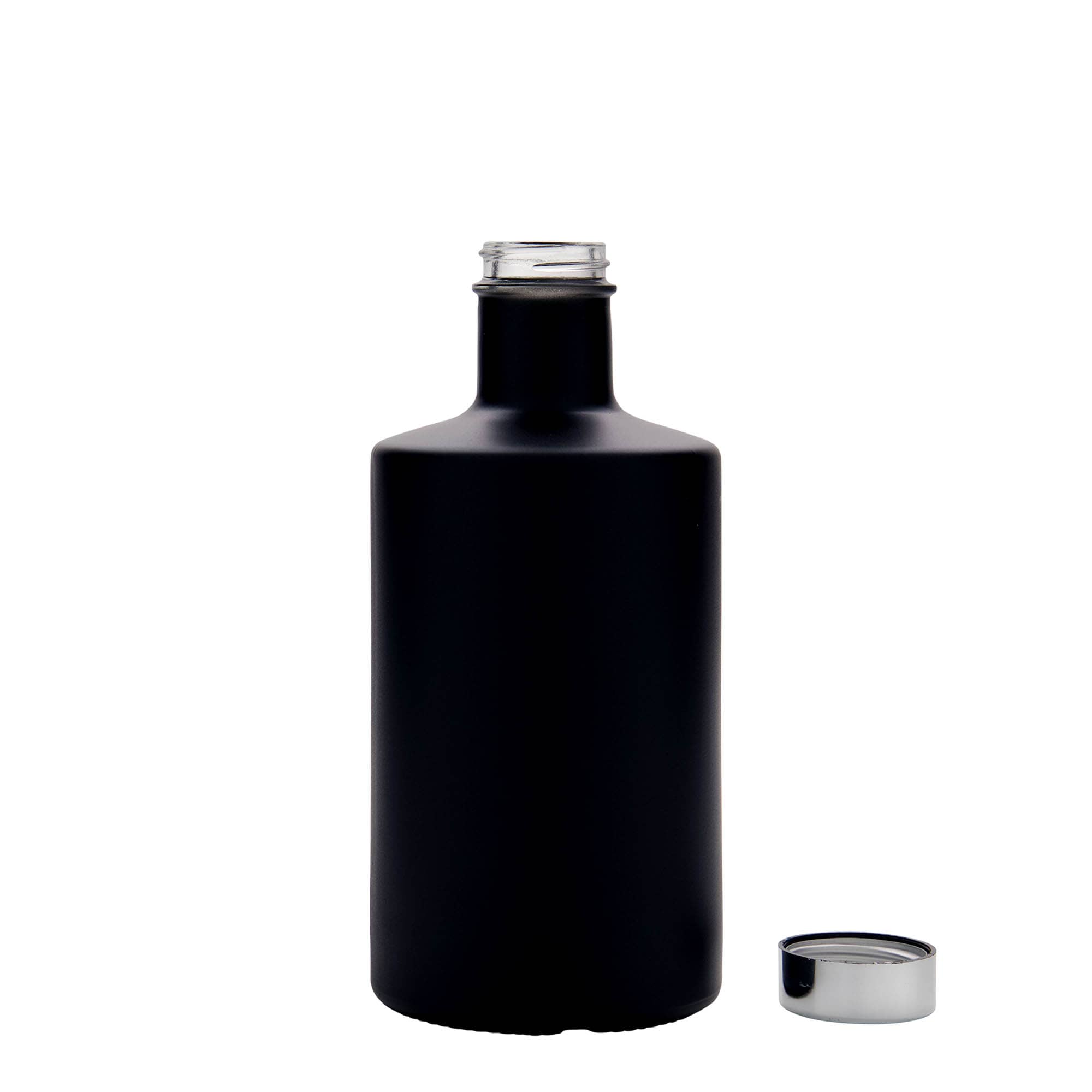 500 ml stiklinis butelis „Caroline“, juodas, anga: GPI 33