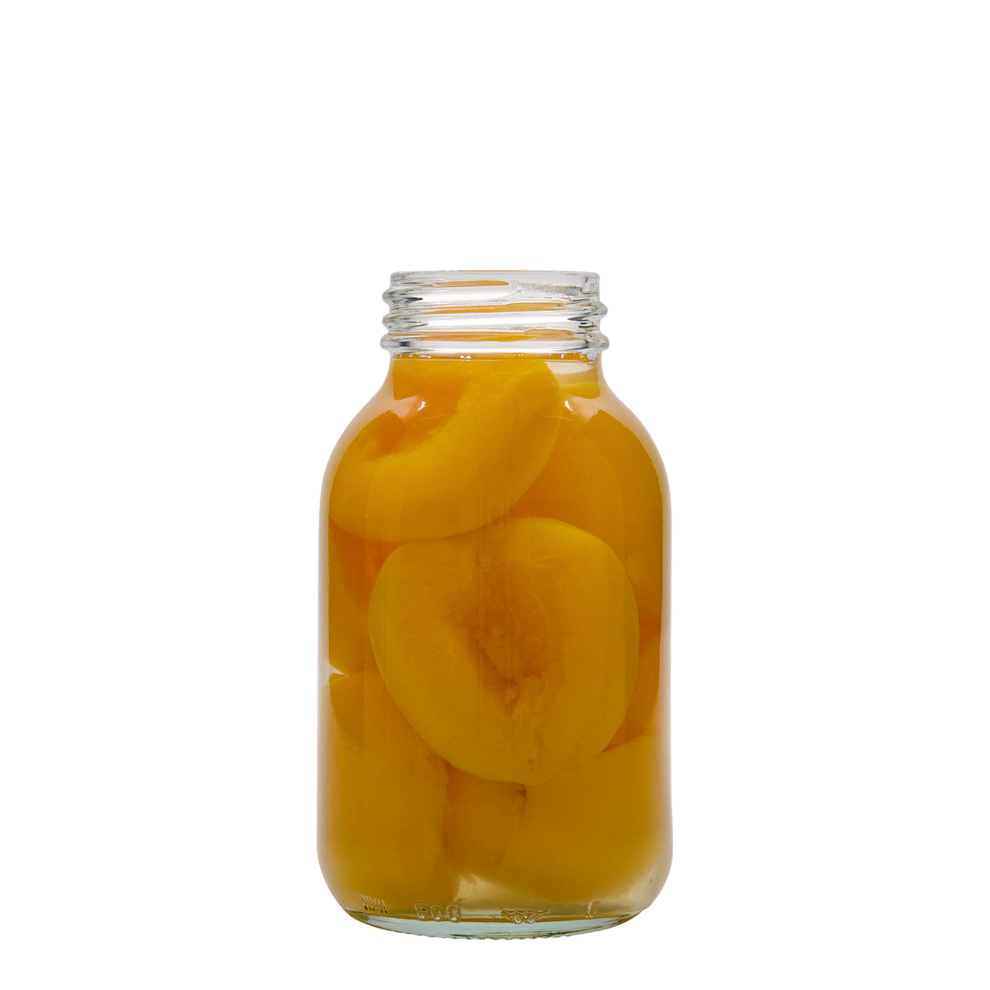 500 ml plačiaakė stiklainis, anga: DIN 55