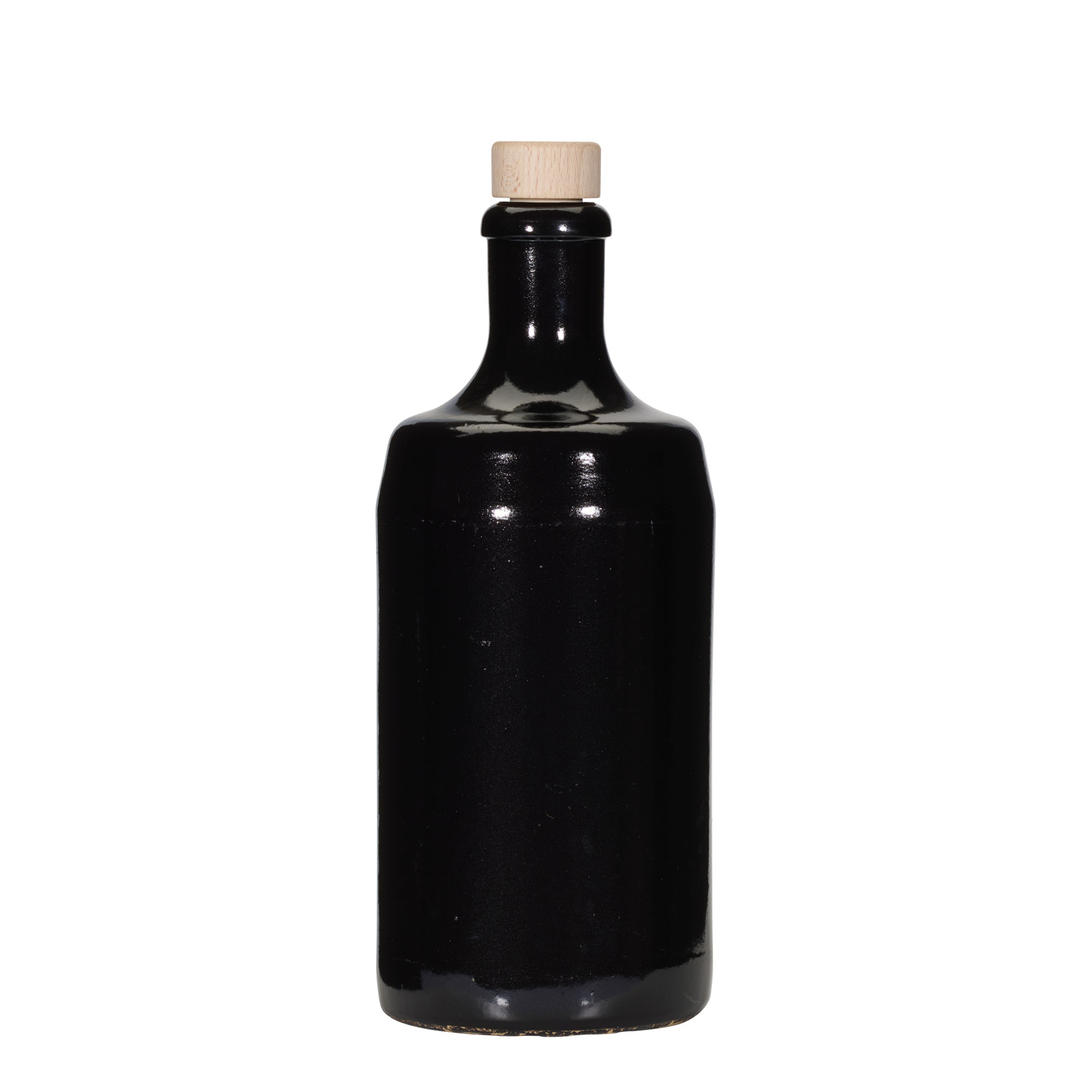 700 ml molio ąsotis „Calvados“, akmens masės, juodas, burna: kamštis
