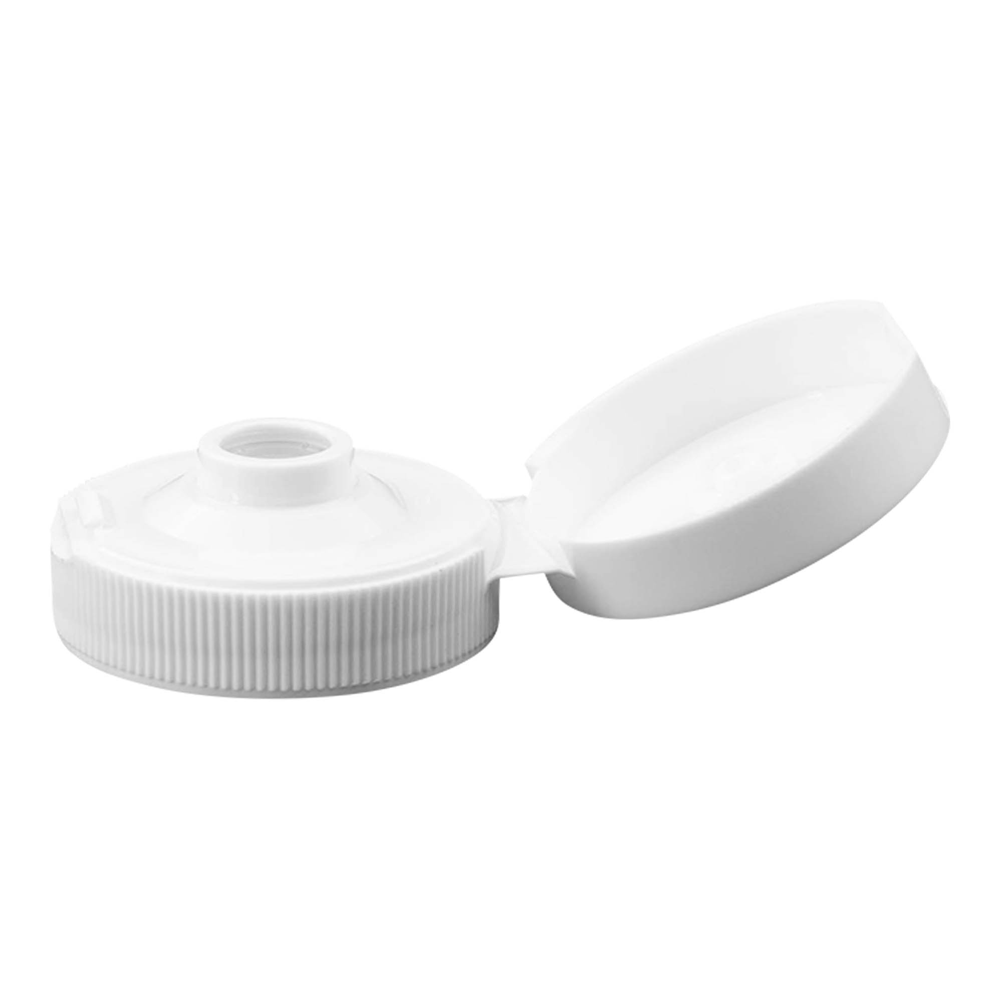 Varžtinis uždarymas su vyriumi, PP plastikas, baltas, skersmuo: 38/400 Varžtinis uždarymas su vyriumi, PP plastikas, baltas, skersmuo: 38/400