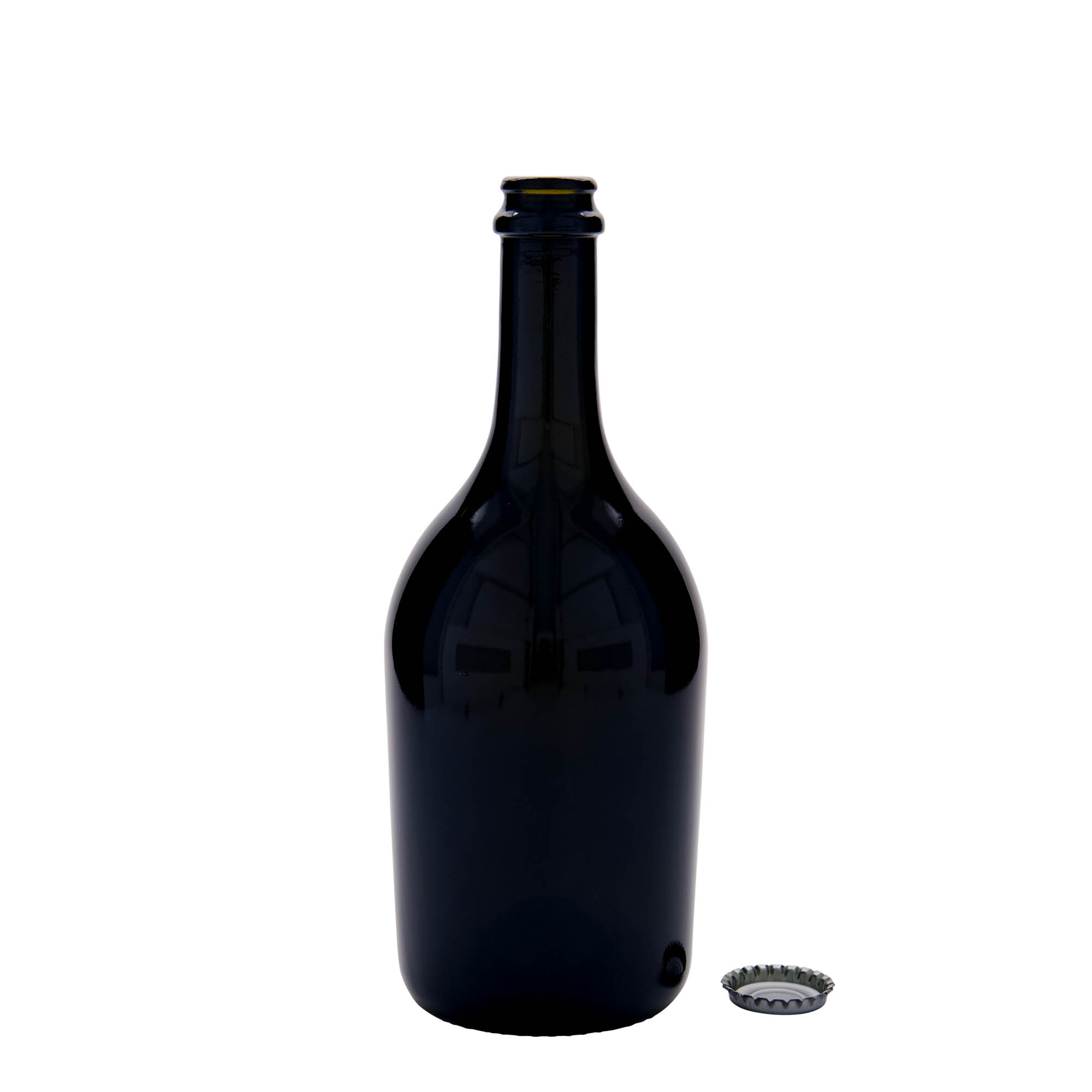 750 ml alaus / šampano butelis „Butterfly“, stiklas, senovinė žalia, kamštis: kronkorkas 750 ml alaus / šampano butelis „Butterfly“, stiklas, senovinė žalia, kamštis: kronkorkas