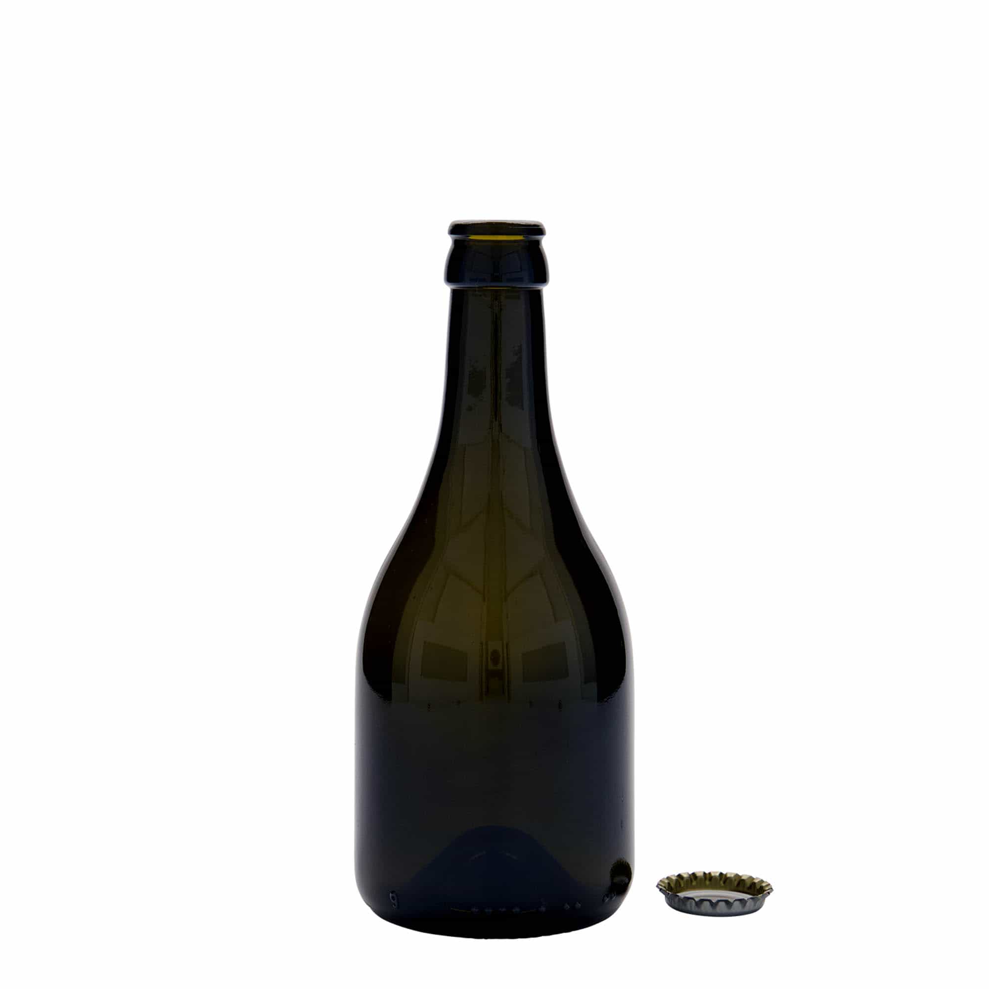 330 ml alaus butelis „Horta“, stiklas, senovinė žalia, kamštis: kronkorkas