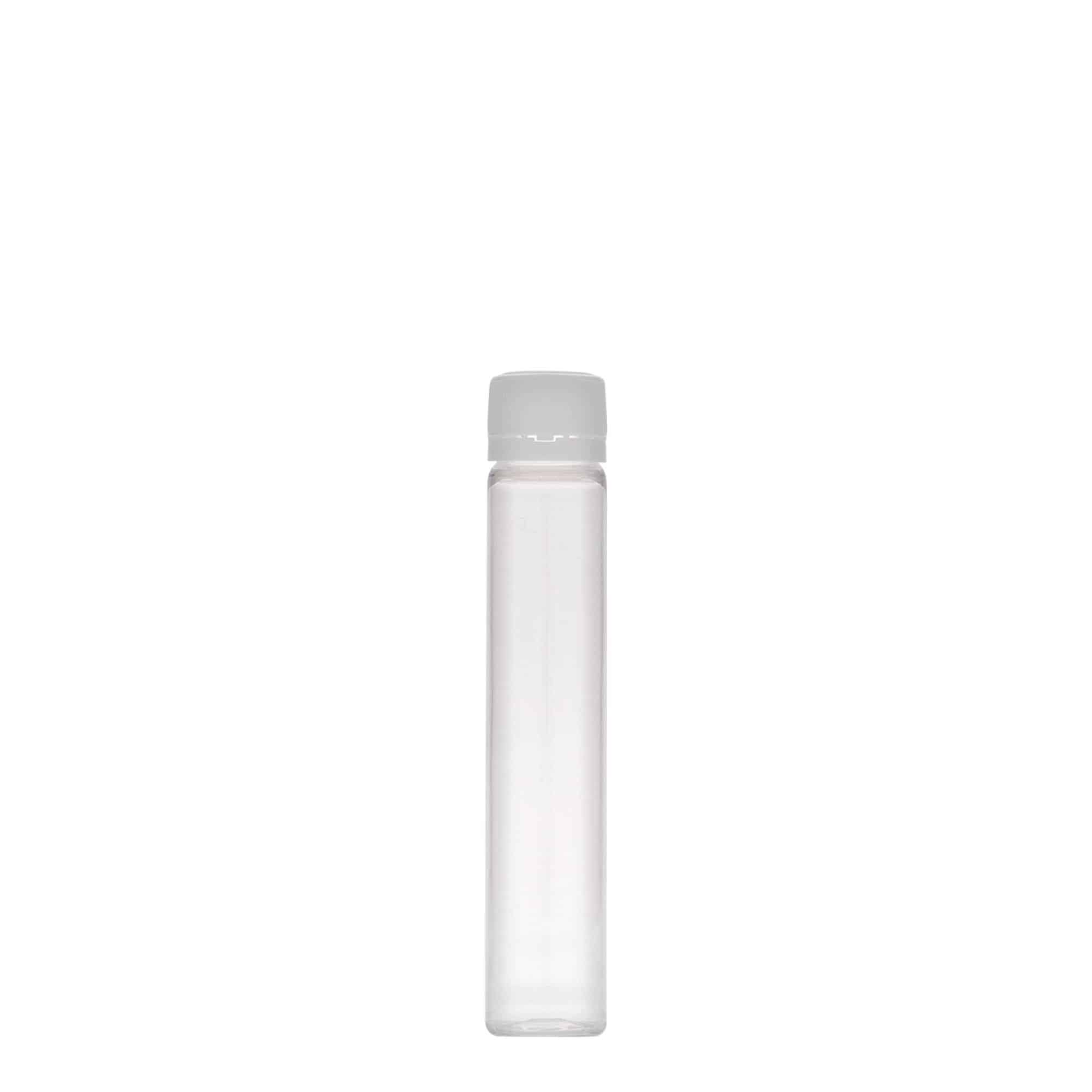25 ml PET vamzdeliai, plastikas, anga: sraigtinis uždarymas