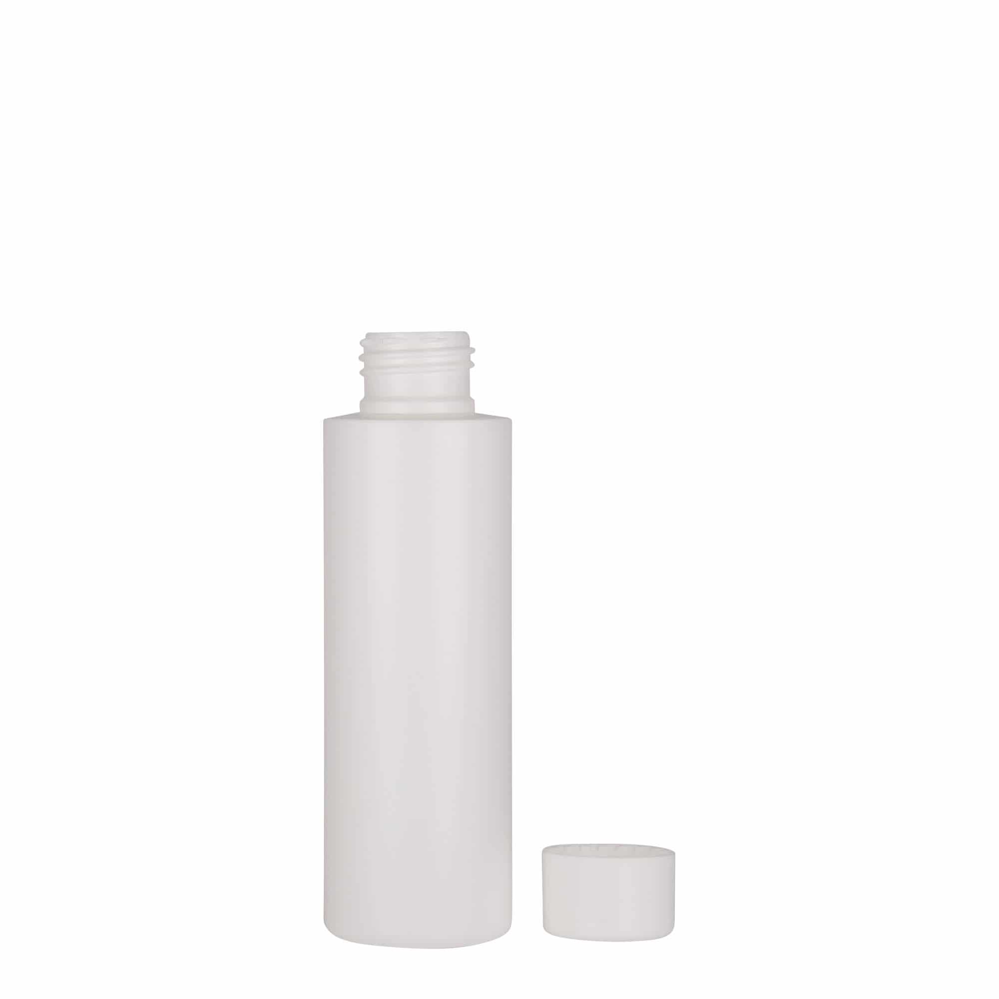100 ml plastikinis buteliukas „Pipe“, HDPE, baltas, anga: 24/410