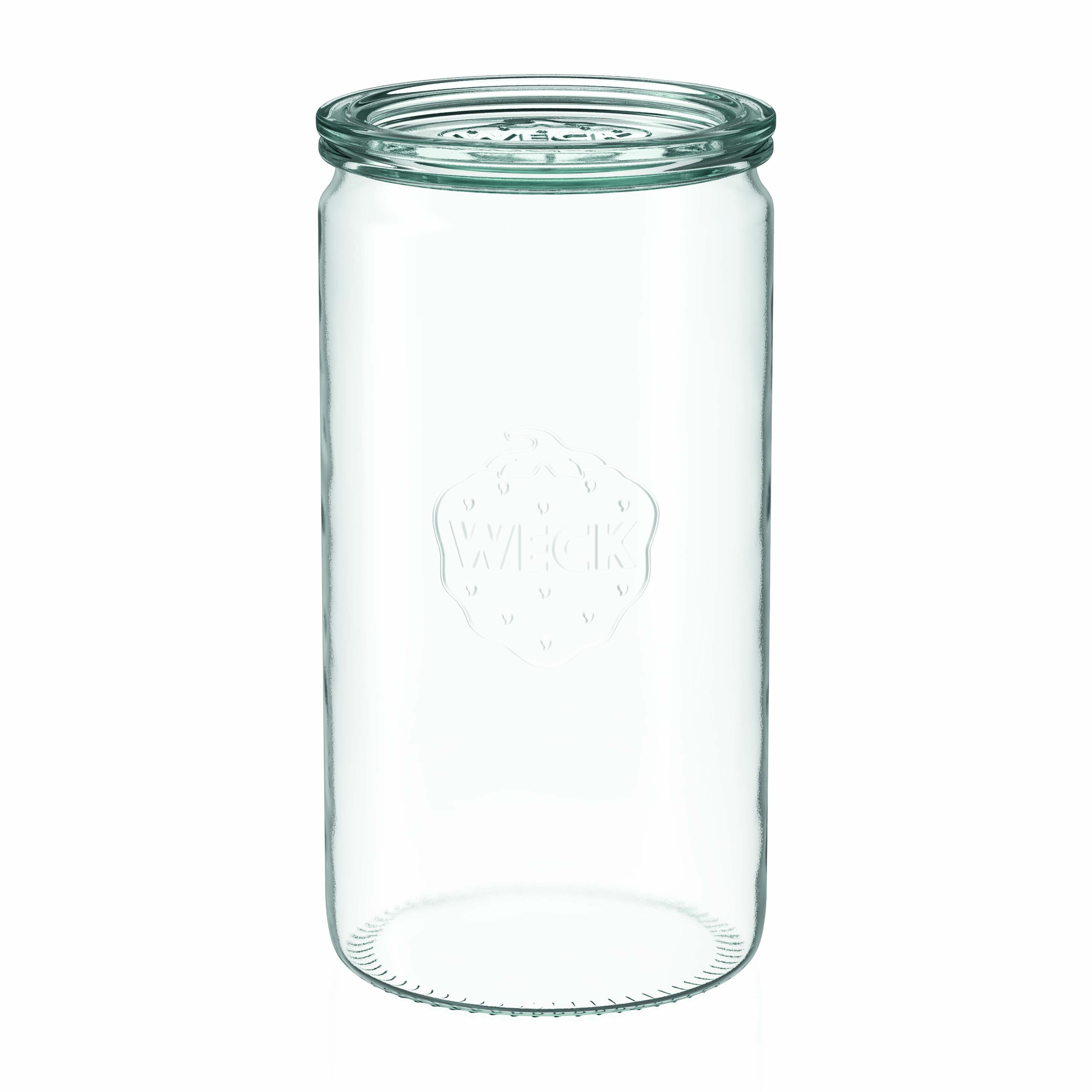 1.575 ml WECK cilindrinis stiklas, burnos kraštas: apvalus kraštelis