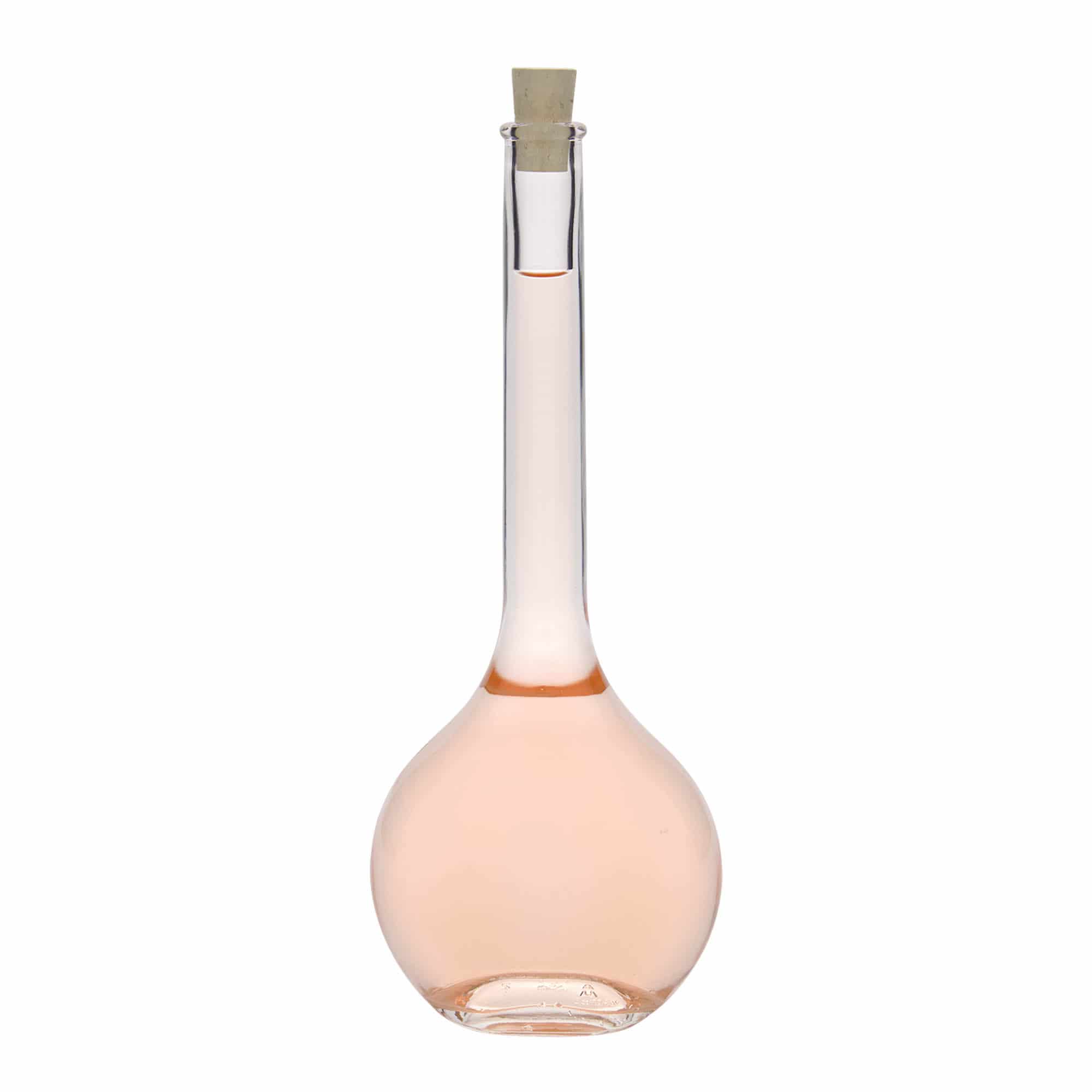 500 ml stiklinis butelis „Contessa“, ovalus, anga: kamštis