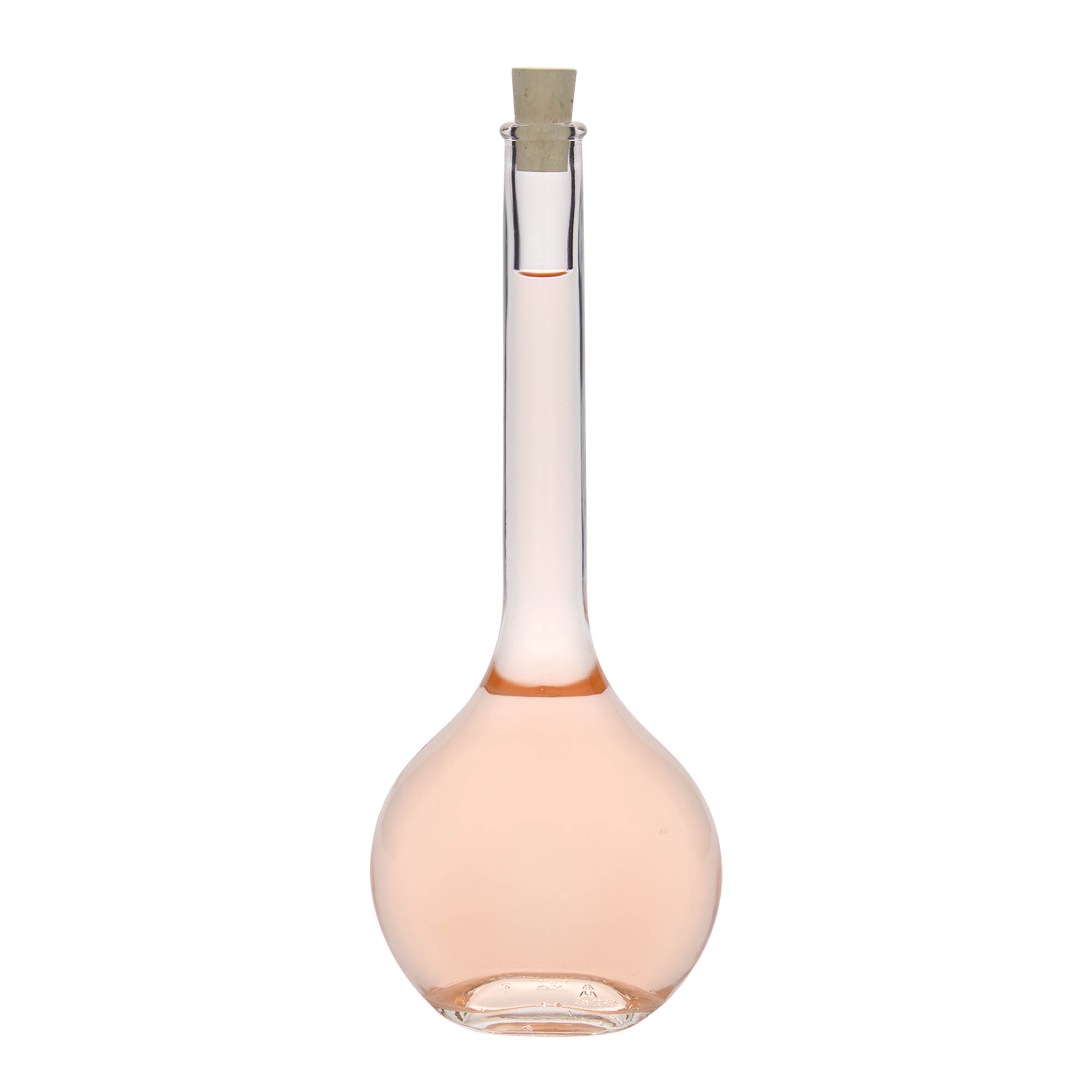 500 ml stiklinis butelis „Contessa“, ovalus, anga: kamštis 500 ml stiklinis butelis „Contessa“, ovalus, anga: kamštis