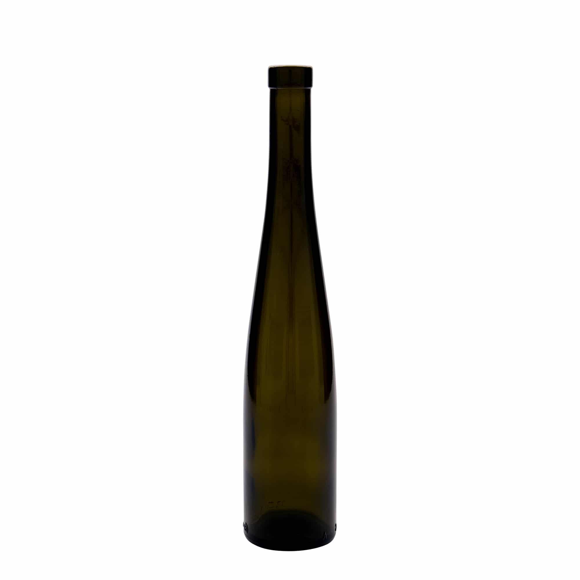 375 ml stiklinis butelis „Weinschlegel“, antikinė žalia, kamštis