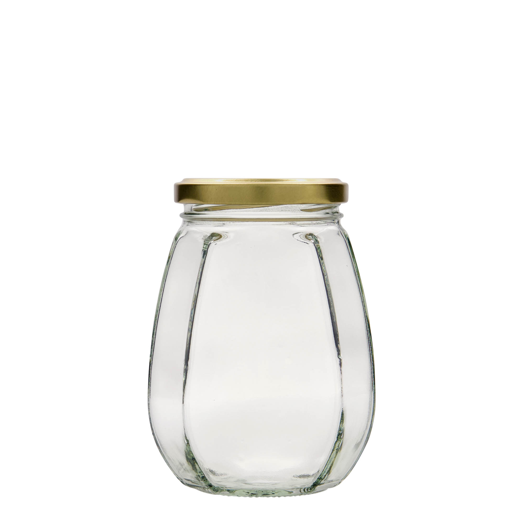 385 ml papuošalų stiklainis, šešiakampis, anga: Twist-Off (TO 63)