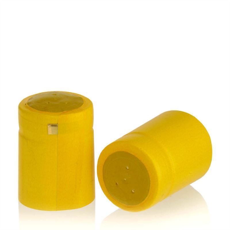 Susitraukianti kapsulė 32x41, PVC plastikas, geltona Susitraukianti kapsulė 32x41, PVC plastikas, geltona