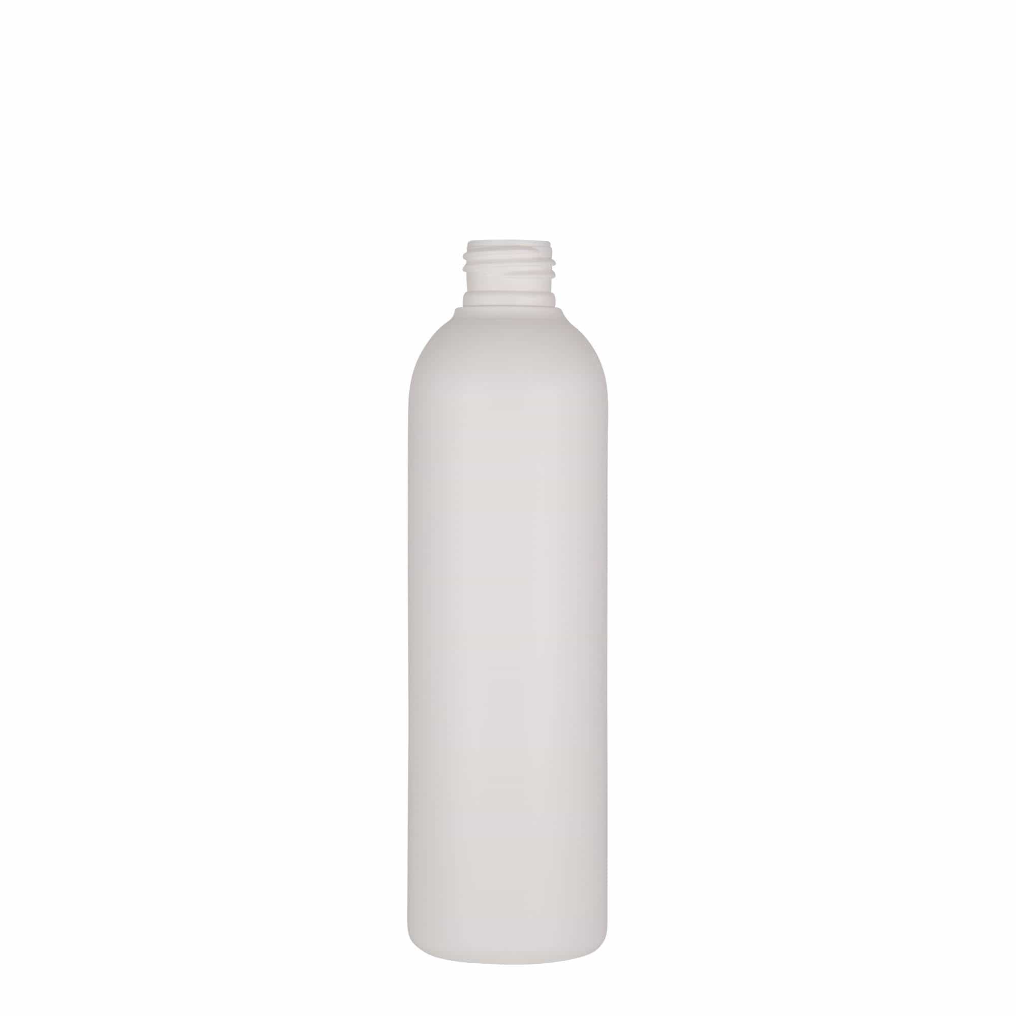 250 ml plastikinis buteliukas „Tuffy“, HDPE, baltas, burna: 24/410