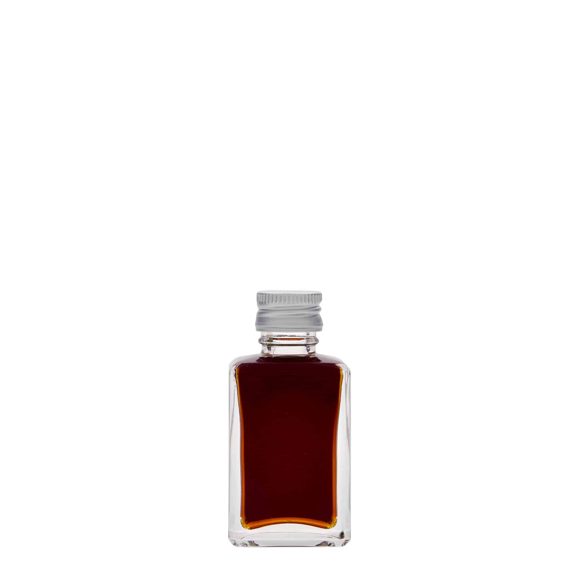 30 ml stiklinis buteliukas „Tamme“, kvadratinis, anga: PP 18