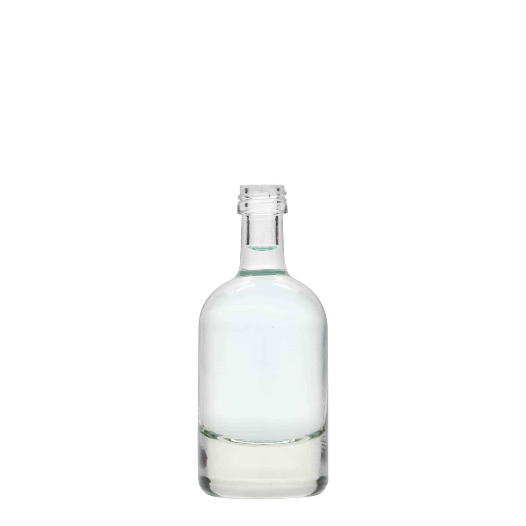 50 ml stiklinis buteliukas „Linea Uno“, burna: PP 18 50 ml stiklinis buteliukas „Linea Uno“, burna: PP 18