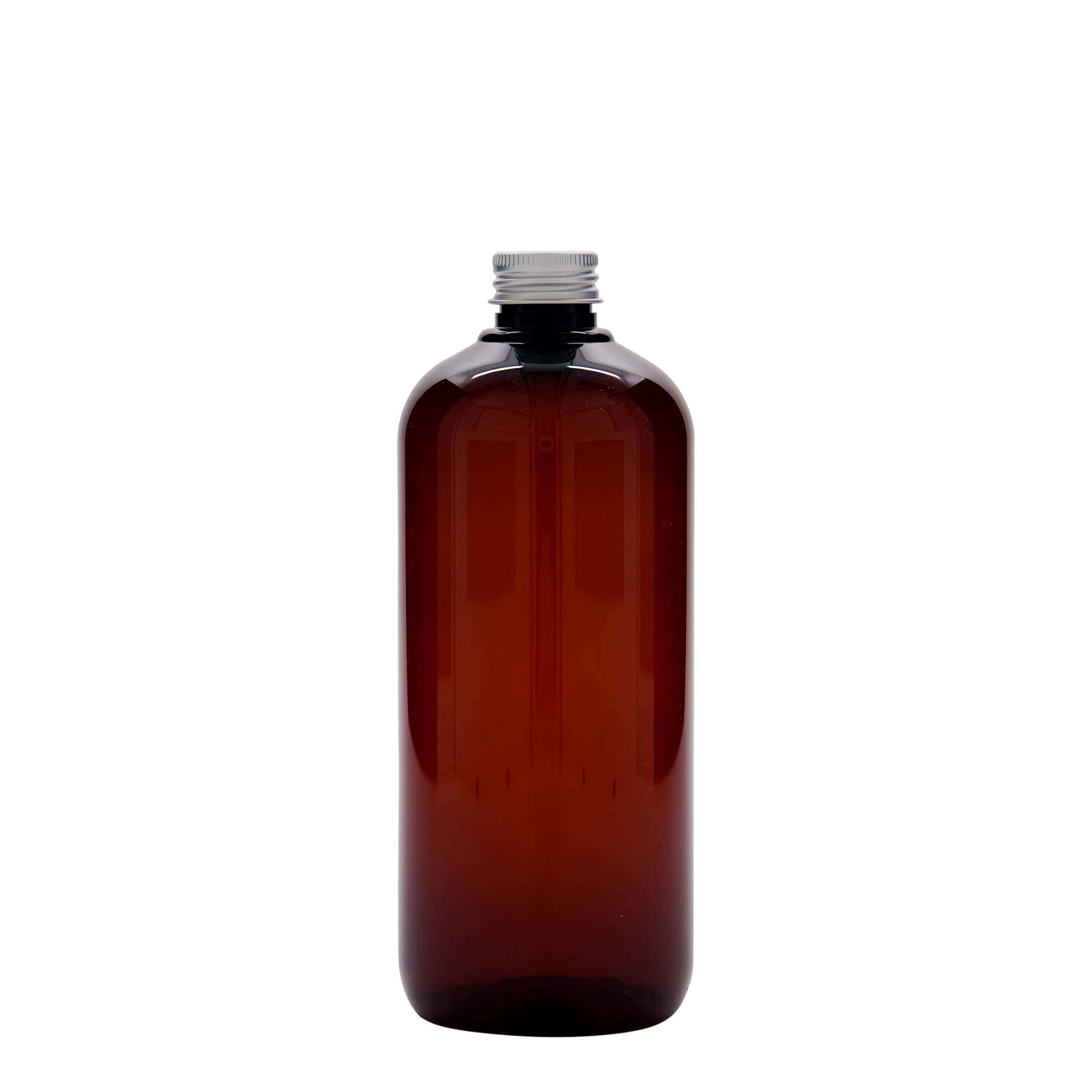 500 ml perdirbto plastiko butelis „Victor's Best“, PCR, rudas, anga: 24/410