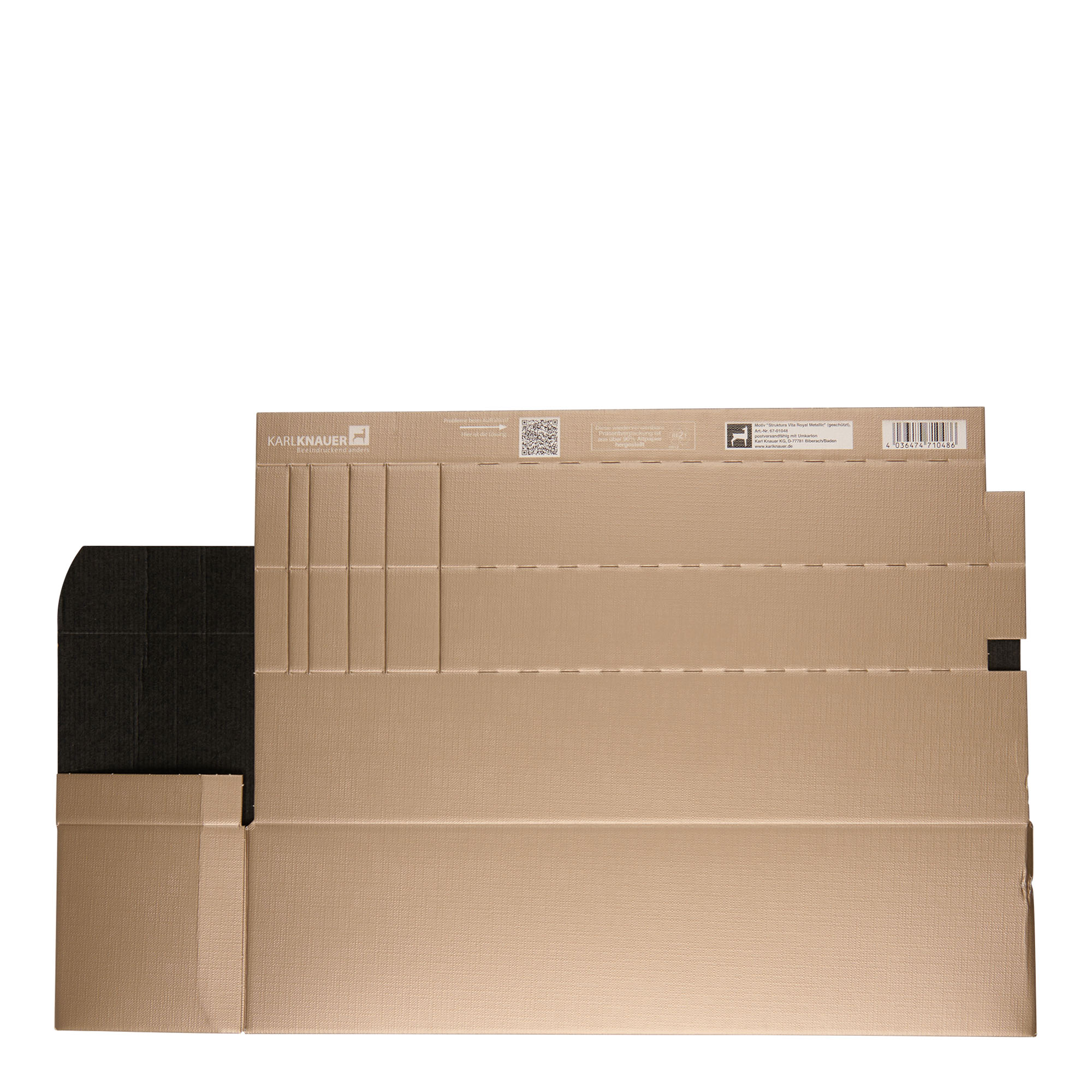 Dovanų dėžutė „Metallic“, stačiakampė, kartonas, šampano spalvos