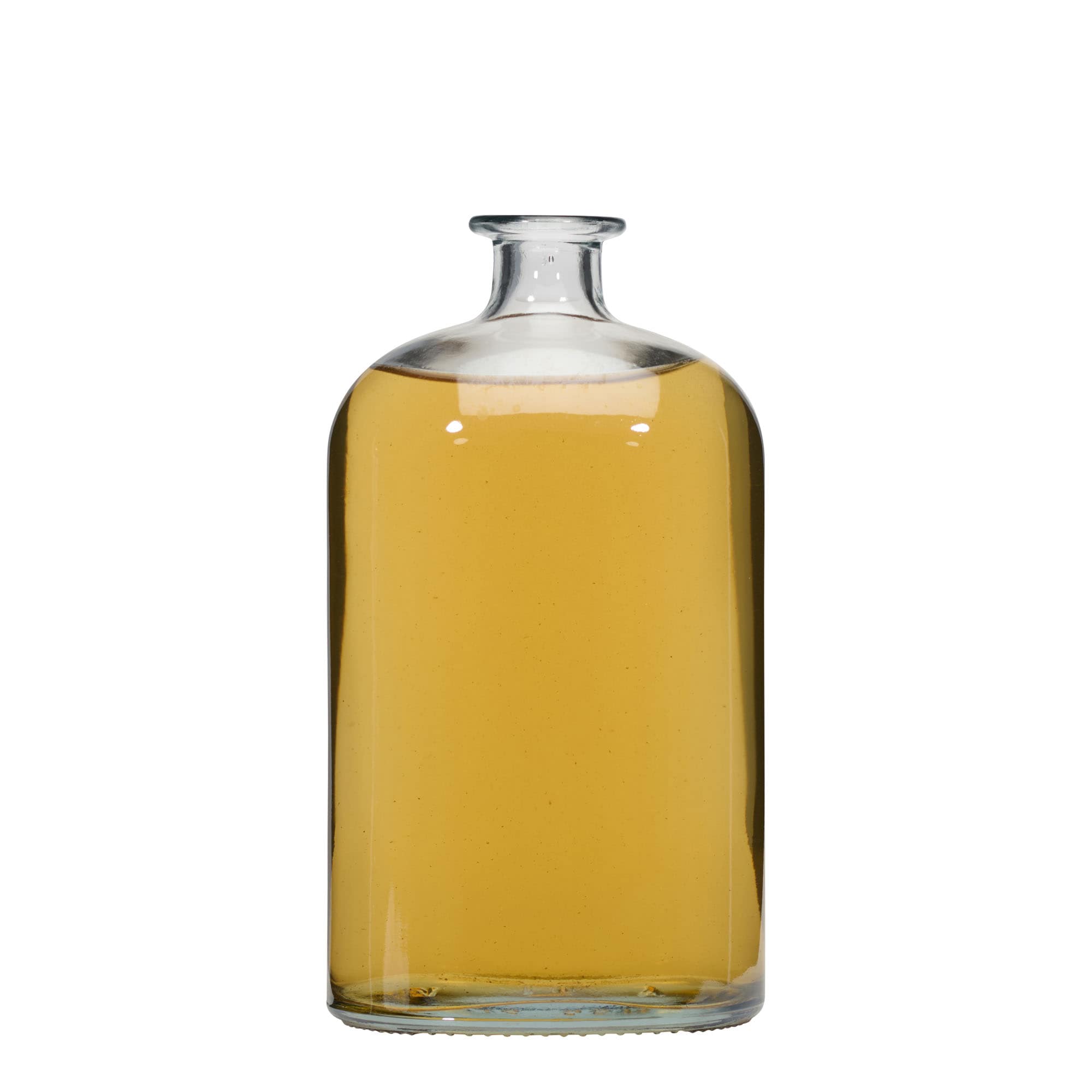 1.000 ml stiklinis butelis „Dundee“, ovalus, anga: kamštis