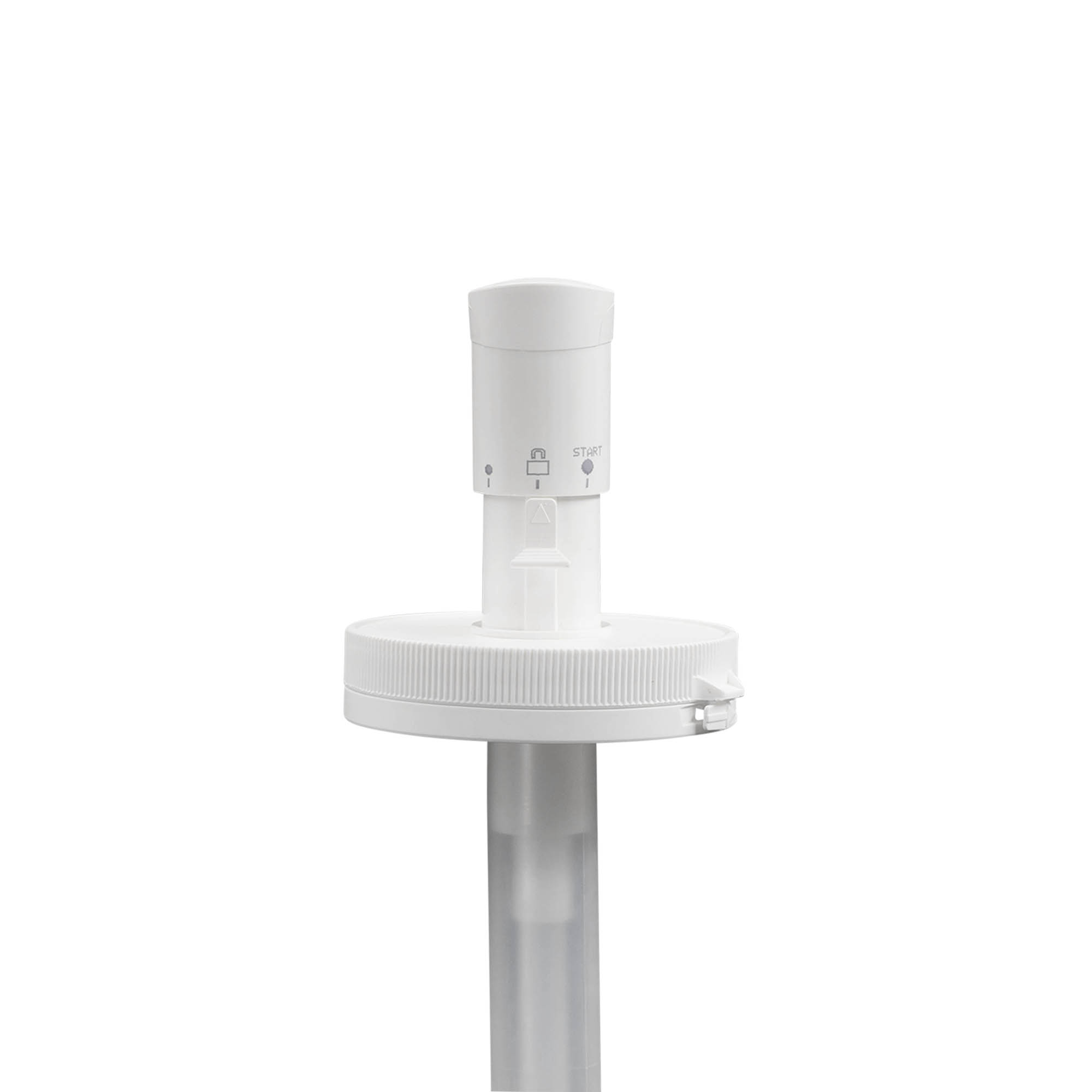 Dozatoriaus pompa 655 ml „Securibox“, PE plastikas, balta, skirta kamščiui: sraigtinis uždarymas Dozatoriaus pompa 655 ml „Securibox“, PE plastikas, balta, skirta kamščiui: sraigtinis uždarymas