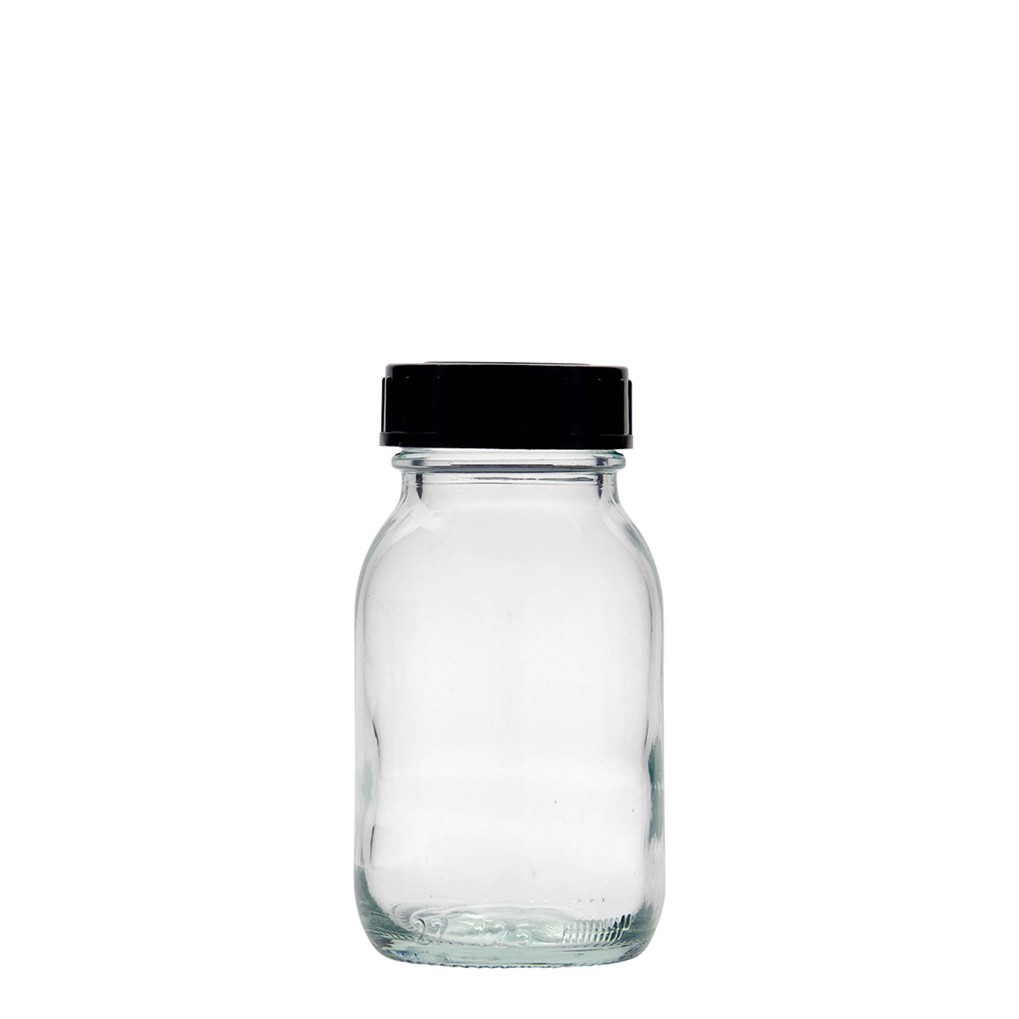 125 ml plataus kaklo stiklainis, anga: DIN 40 125 ml plataus kaklo stiklainis, anga: DIN 40